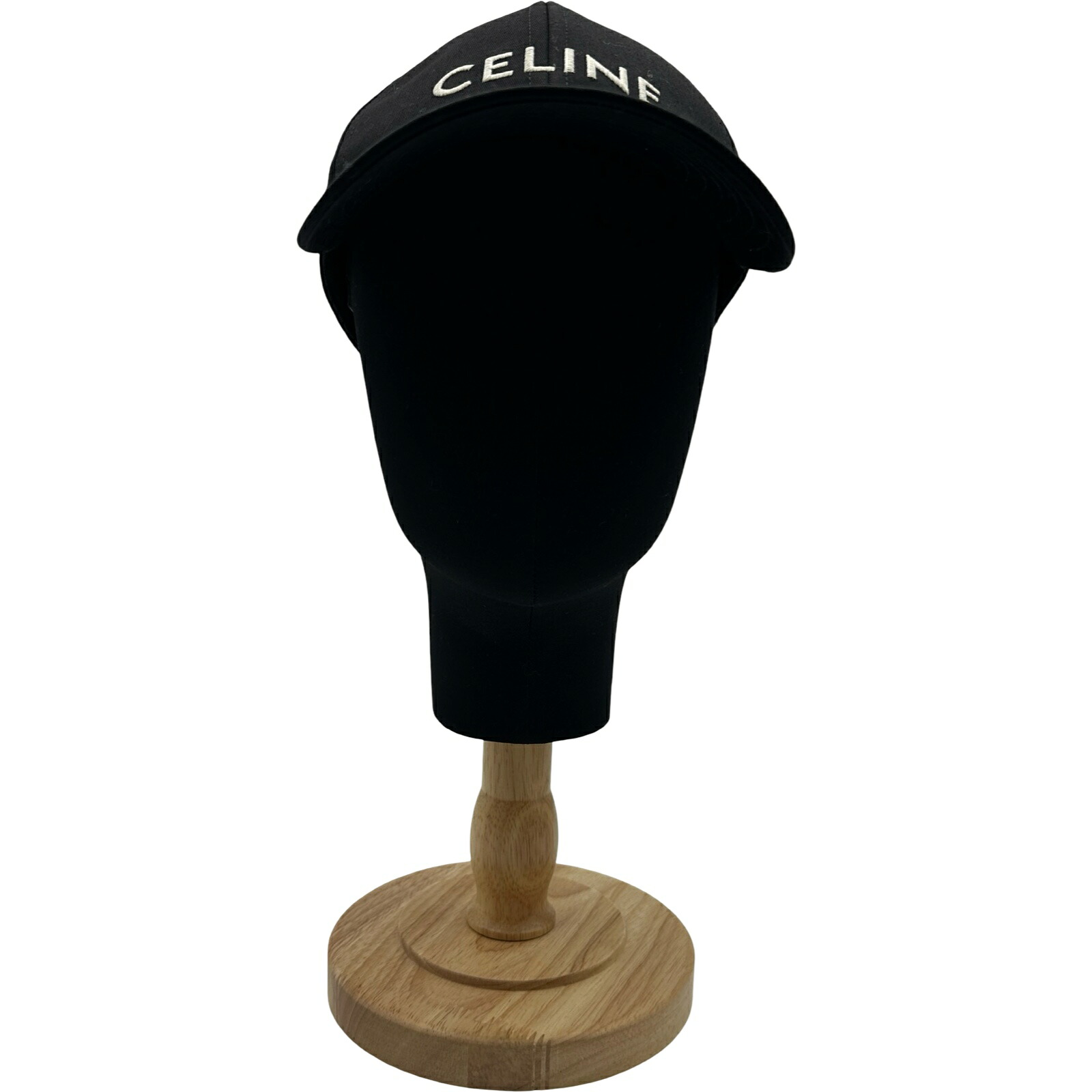 セリーヌ CELINE ロゴ刺繍ベースボールキャップ 2AUA1242N ブラック ポリエステル ユニセックス その他ファッション雑貨【中古】
