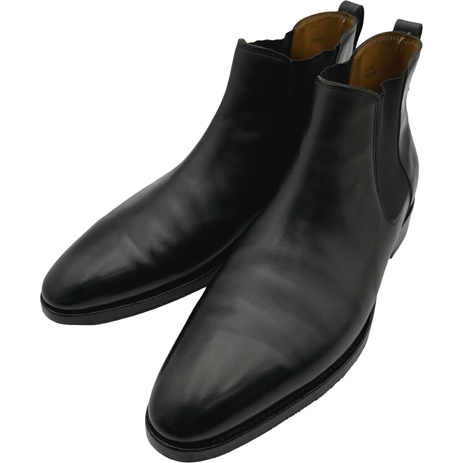 【6/1～ 最大限度30,000円OFF引き換え証！】JOHN LOBB TUDOR サイドゴアショートブーツ 黒いこと なめし革 メンズ ブーツ【中古】