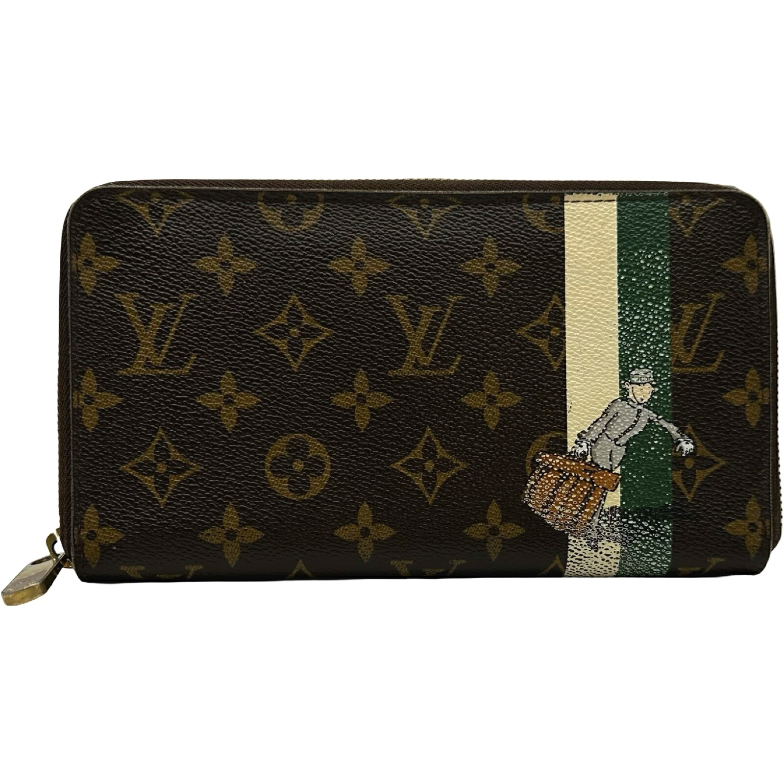 ルイ・ヴィトン LOUIS VUITTON ジッピー・オーガナイザー M60035 赤銅色/グルーム/頭を覆う物 モノグラム レディース 長紙入れ【中古】