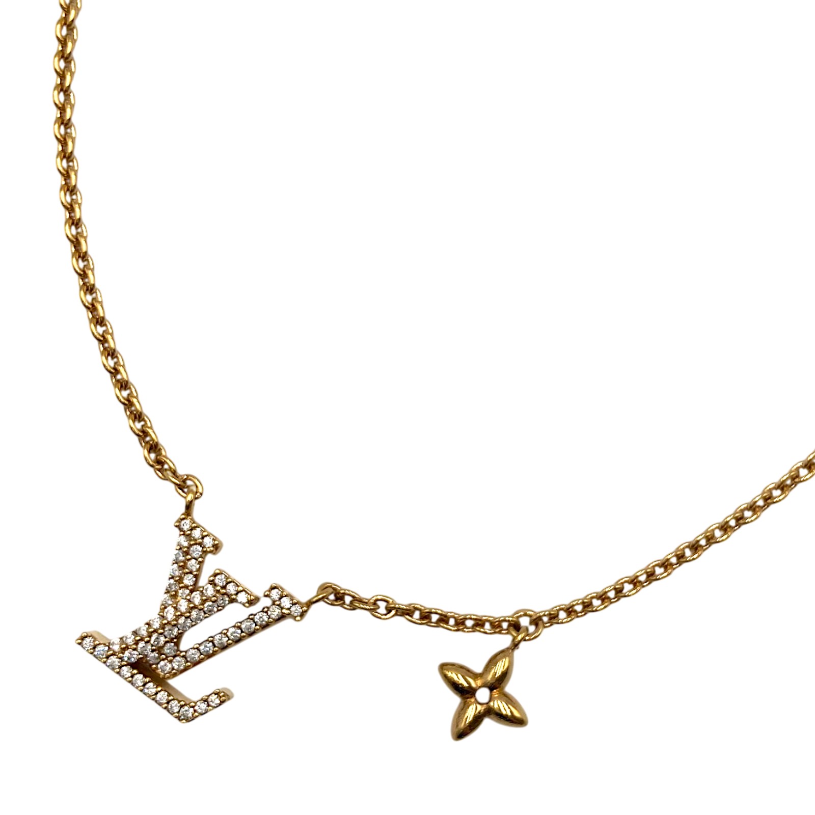 ルイ・ヴィトン LOUIS VUITTON ネックレス・LV アイコニック ゴールド メタル/ アクセサリー【中古】