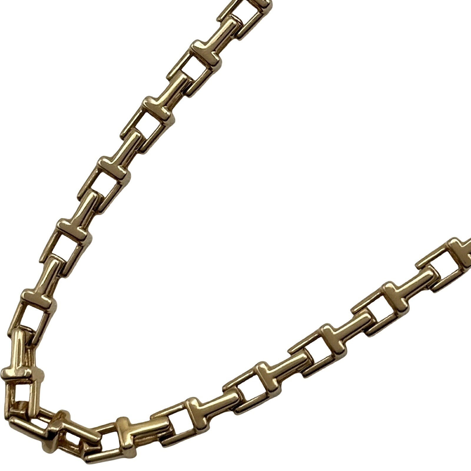 ティファニー TIFFANY＆CO Tナローチェーンネックレス ピンクゴールド Au750 ジュエリー【中古】