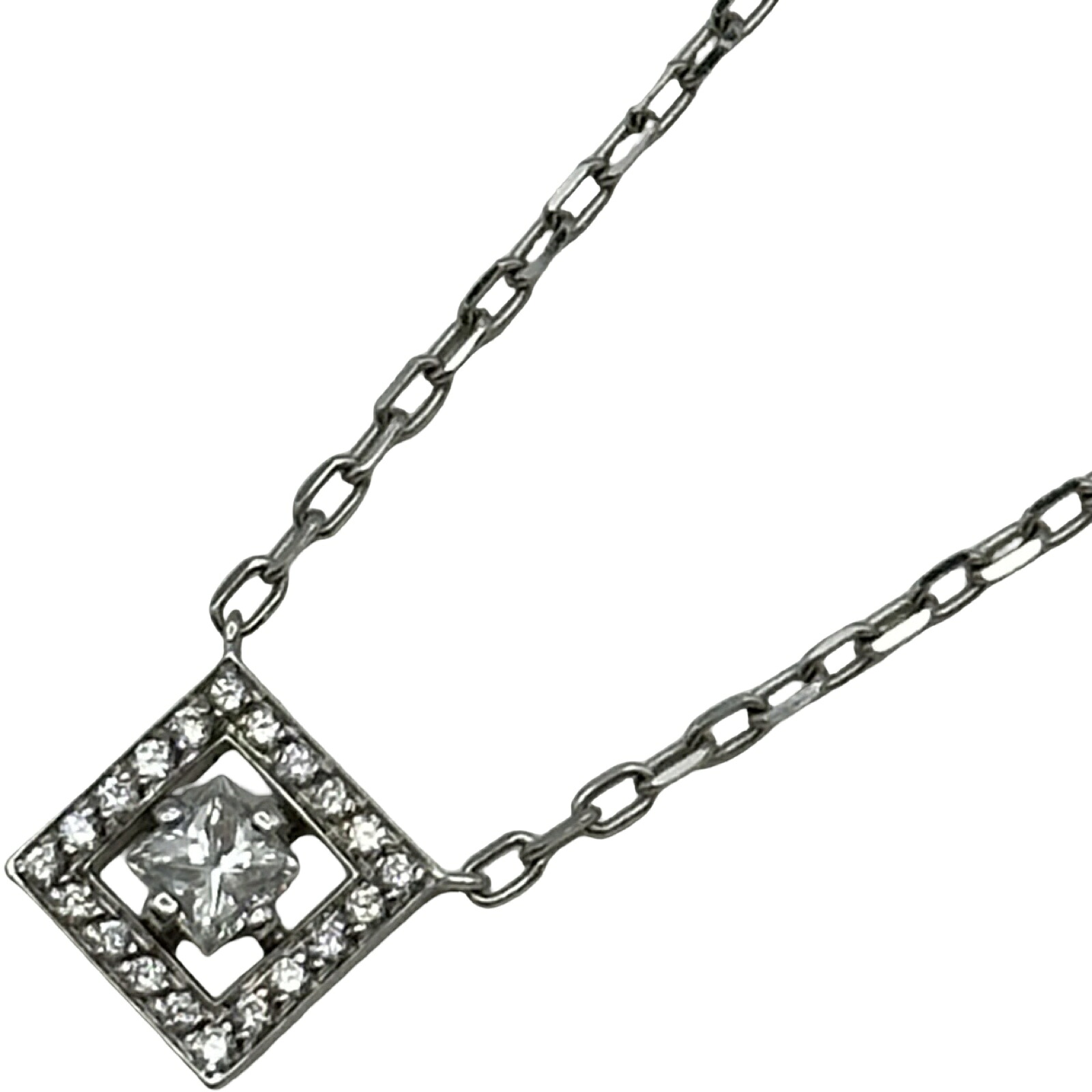 ブシュロン BOUCHERON アバスクエアネックレス ホワイトゴールド 750 ダイヤモンド ジュエリー【中古】