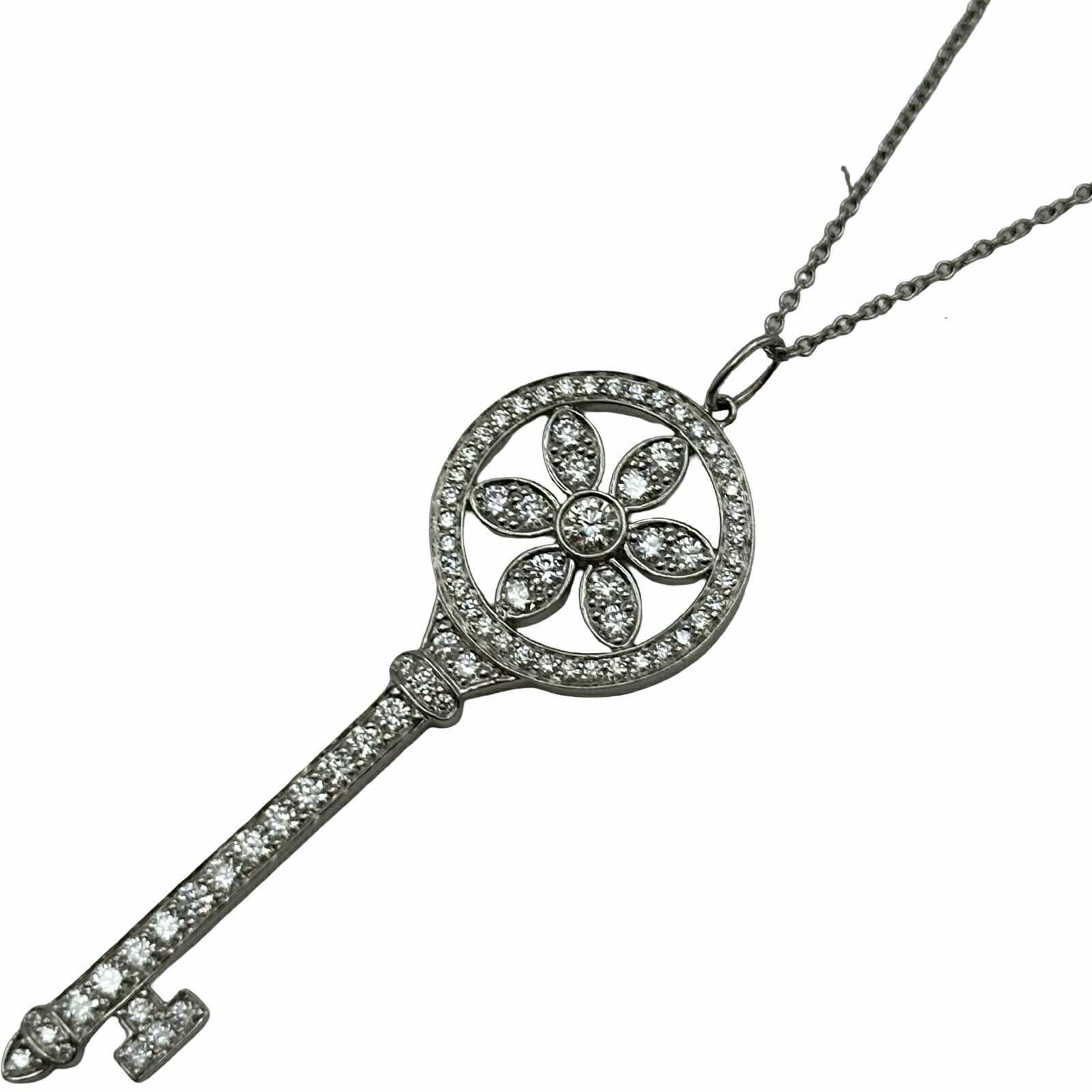 ティファニー TIFFANY＆CO デイジーキーネックレス プラチナ Pt950 ダイヤモンド ジュエリー【中古】