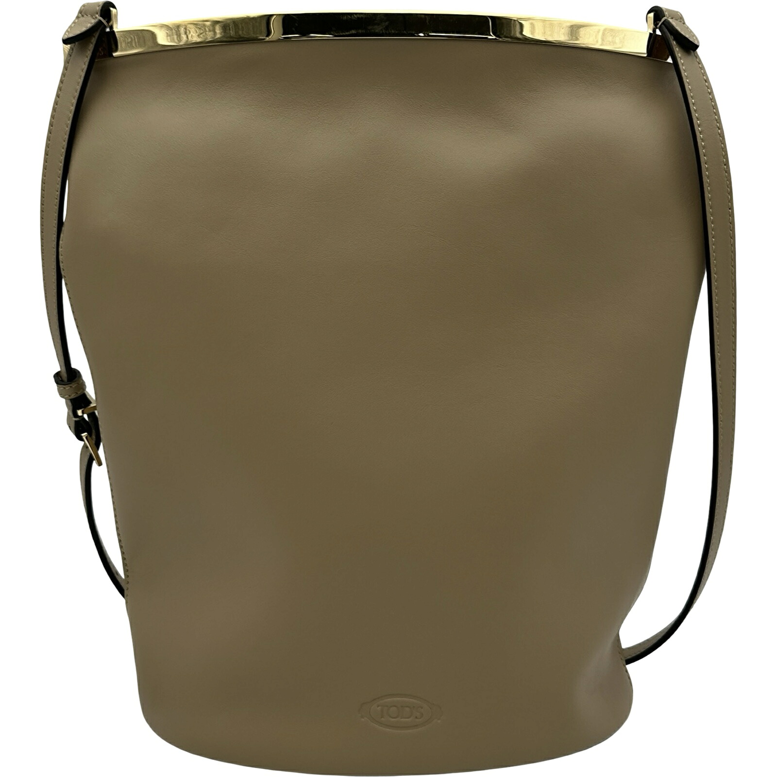 トッズ TOD’S マゼンタ　バケットショルダーバッグ XBWCRNK0200 ベージュ/ゴールド金具 レザー レディース ショルダーバッグ【中古】