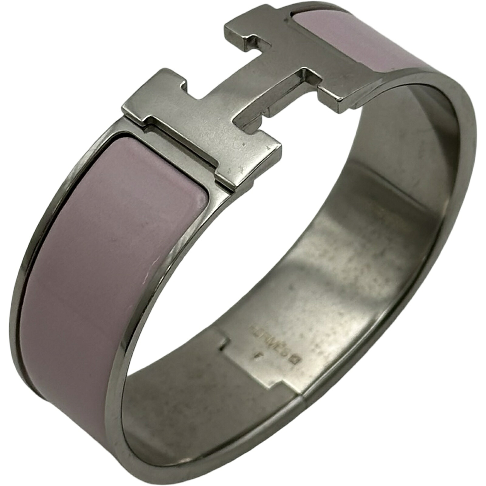 エルメス HERMES クリッククラックGM ピンク/シルバー エナメル/メタル アクセサリー【中古】｜OKURA（おお蔵）店
