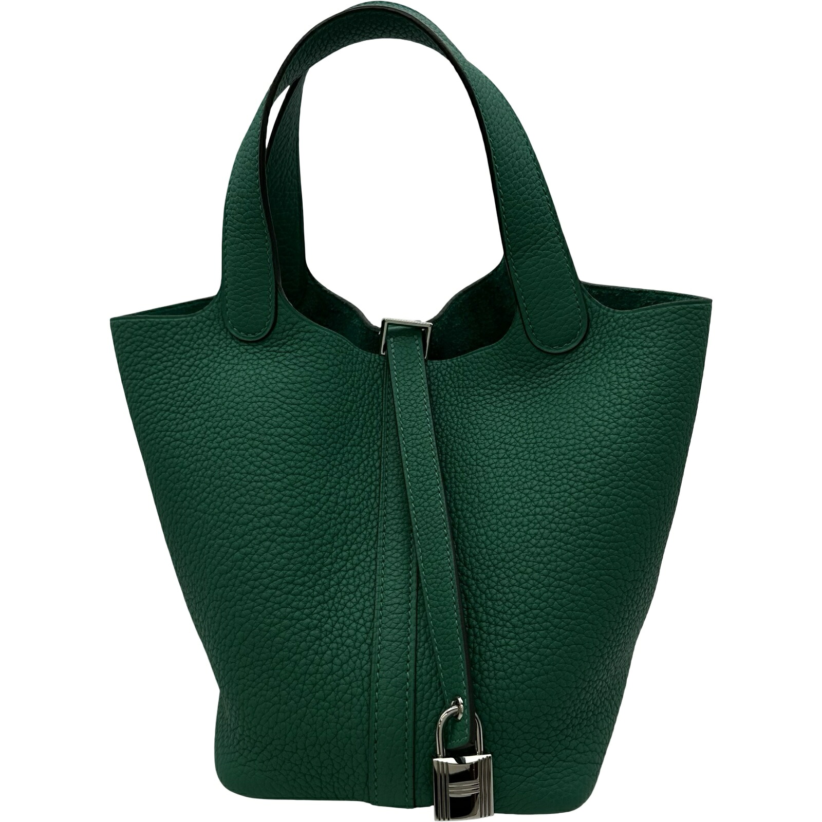 エルメス HERMES ピコタンロックPM Z刻 ヴェールヴェルティゴ シルバー金具 トリヨン レディース ハンドバッグ【中古】