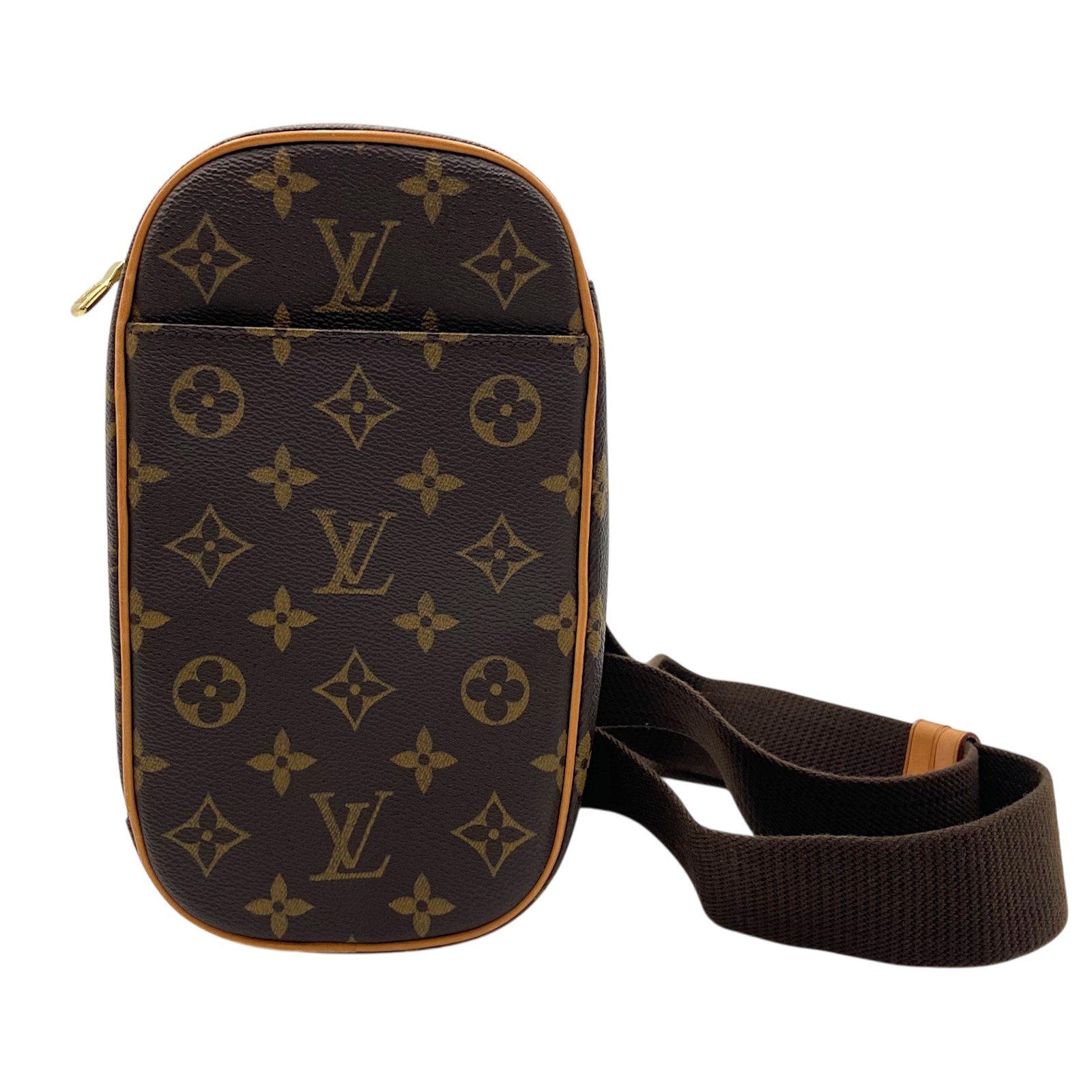 ルイ・ヴィトン LOUIS VUITTON ポシェット・ガンジュ M51870 ブラウン モノグラムキャンバス/レザー メンズ ボディバッグ【中古】