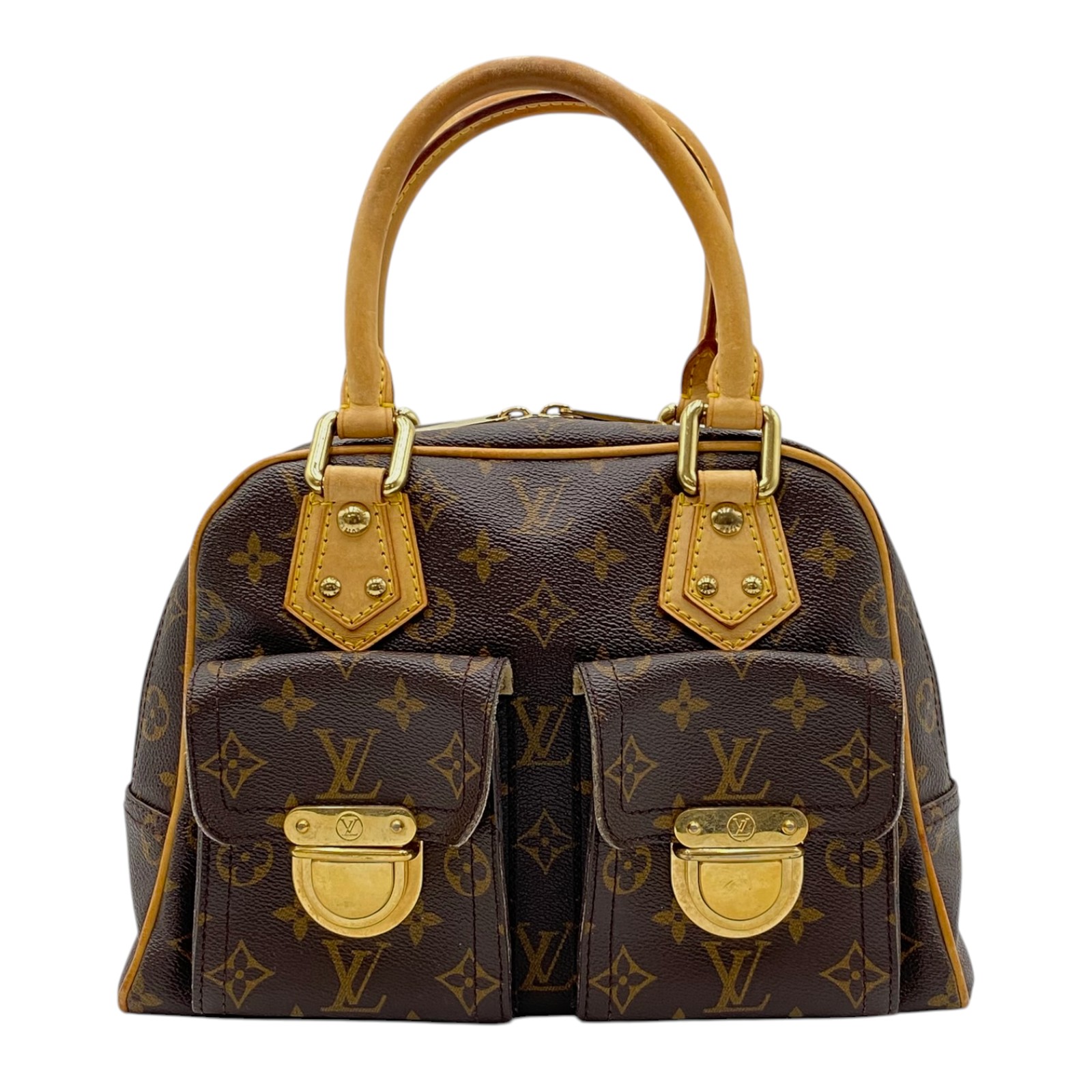 ルイ・ヴィトン LOUIS VUITTON マンハッタンPM M40026 赤銅色 モノグラム レディース ハンドバック【中古】 バッグ-レディースバッグ-ハンドバッグ
