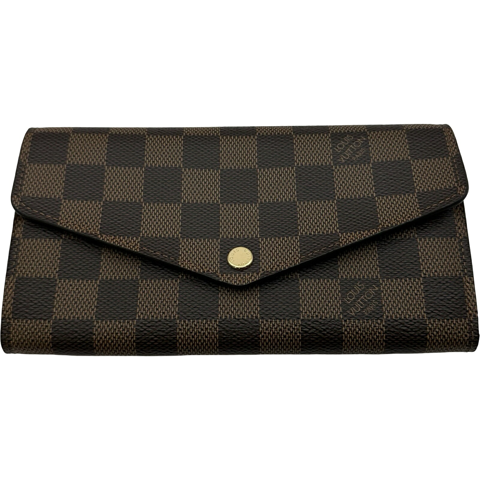 ルイ・ヴィトン LOUIS VUITTON ポルトフォイユ・サラ N63209 ブラウン ダミエ レディース 長財布【中古】