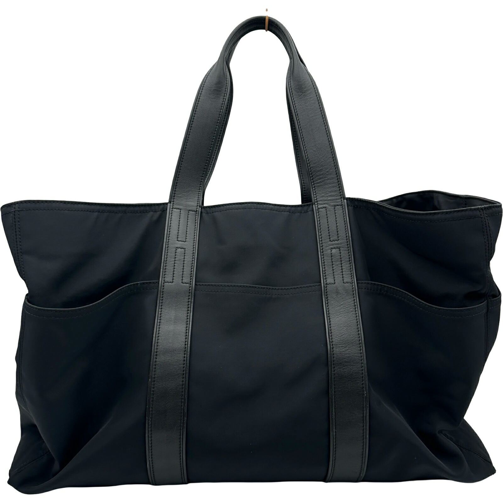 エルメス HERMES アカプルコGM ブラック ナイロン/レザー メンズ トートバッグ【中古】
