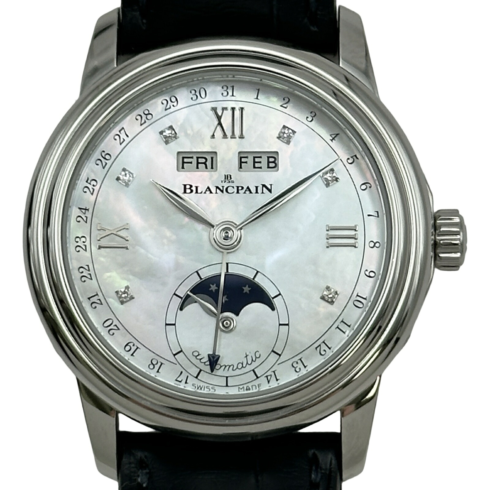 ブランパン BLANCPAIN レディバード コンプリートカレンダー 2360-1191A-55A ホワイトシェル ステンレススチール 自動巻き レディース 腕時計【中古】