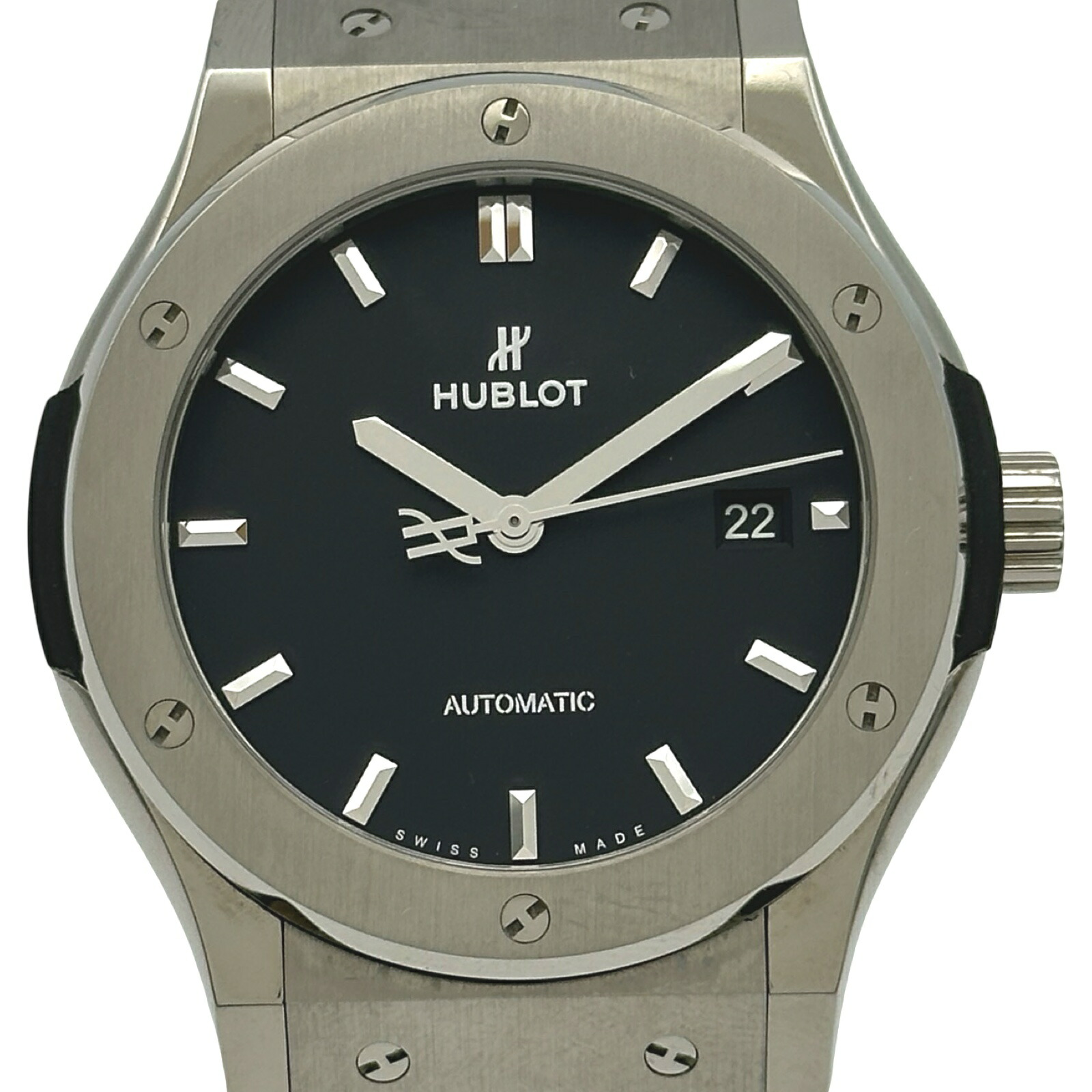 ウブロ HUBLOT クラシックフュージョン チタニウム 542.NX.1171.LR ブラック チタン 自動巻き メンズ 腕時計【中古】