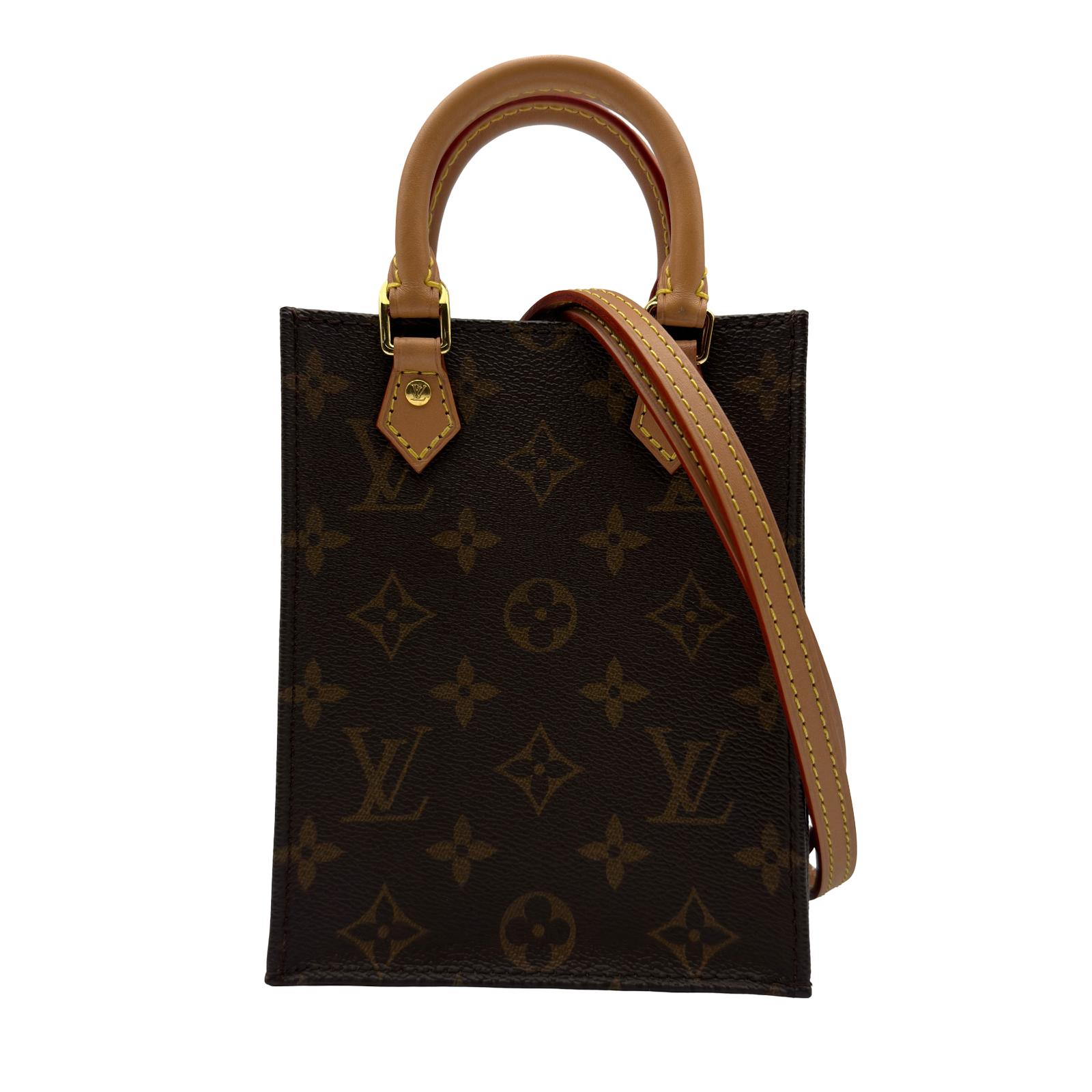 ルイ・ヴィトン LOUIS VUITTON プティット・サックプラ M69442 ブラウン モノグラムキャンバス/レザー レディース ショルダーバッグ【中古】|OKURA(おお蔵)店