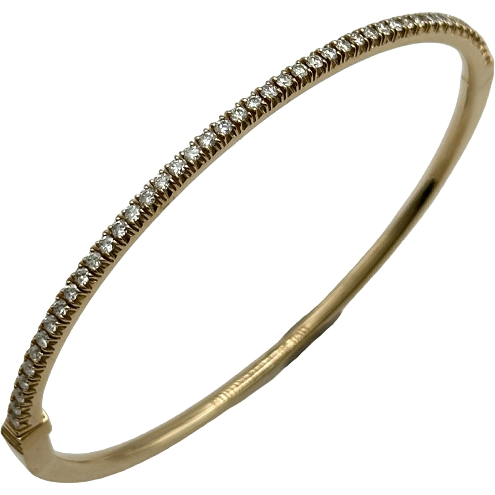 ティファニー TIFFANY＆CO メトロヒンジバングル ピンクゴールド Au750 ダイヤモンド ジュエリー【中古】｜OKURA（おお蔵）店