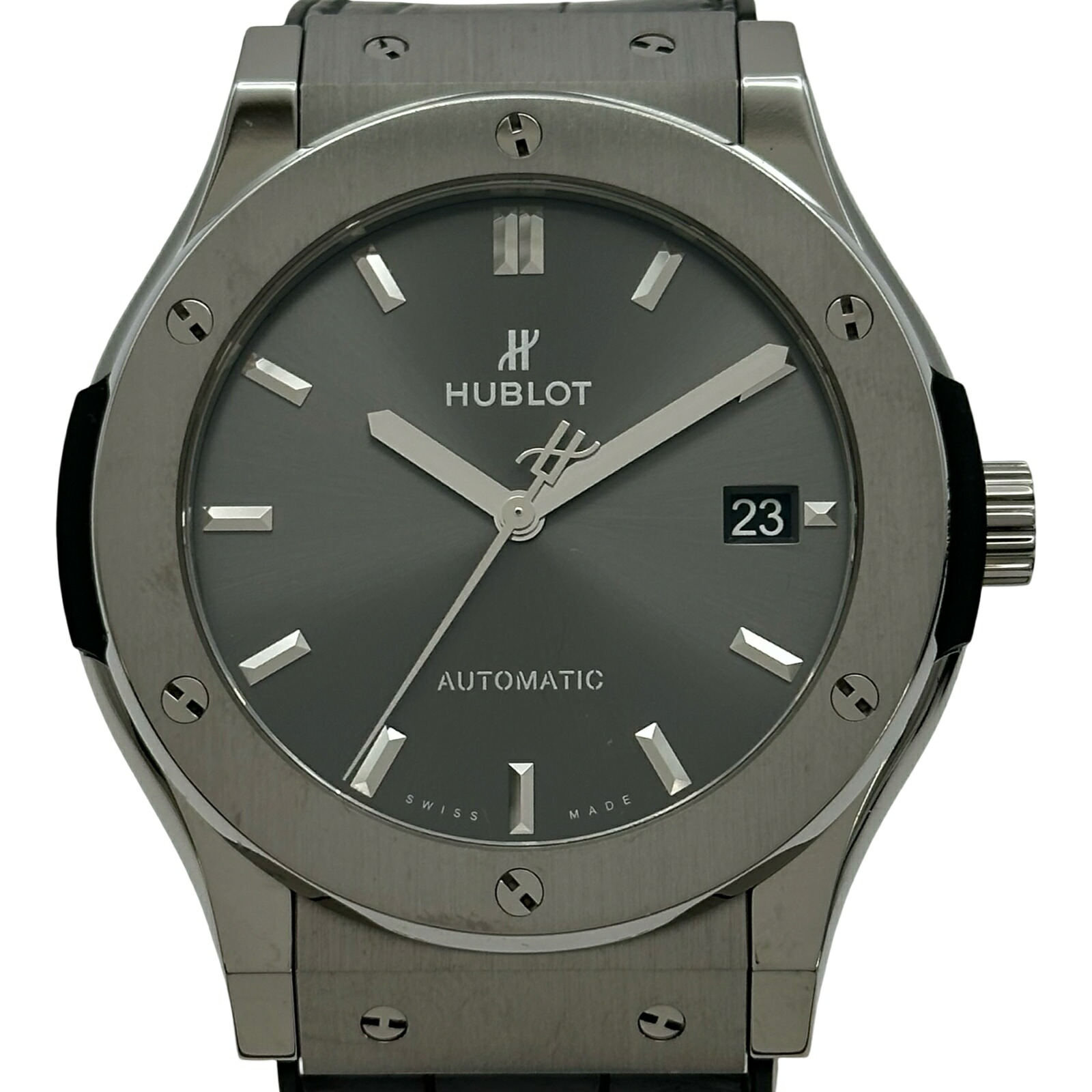 ウブロ HUBLOT クラシックフュージョン チタニウム 511.NX.7071.LR レーシンググレー チタン 自動巻き メンズ 腕時計【中古】