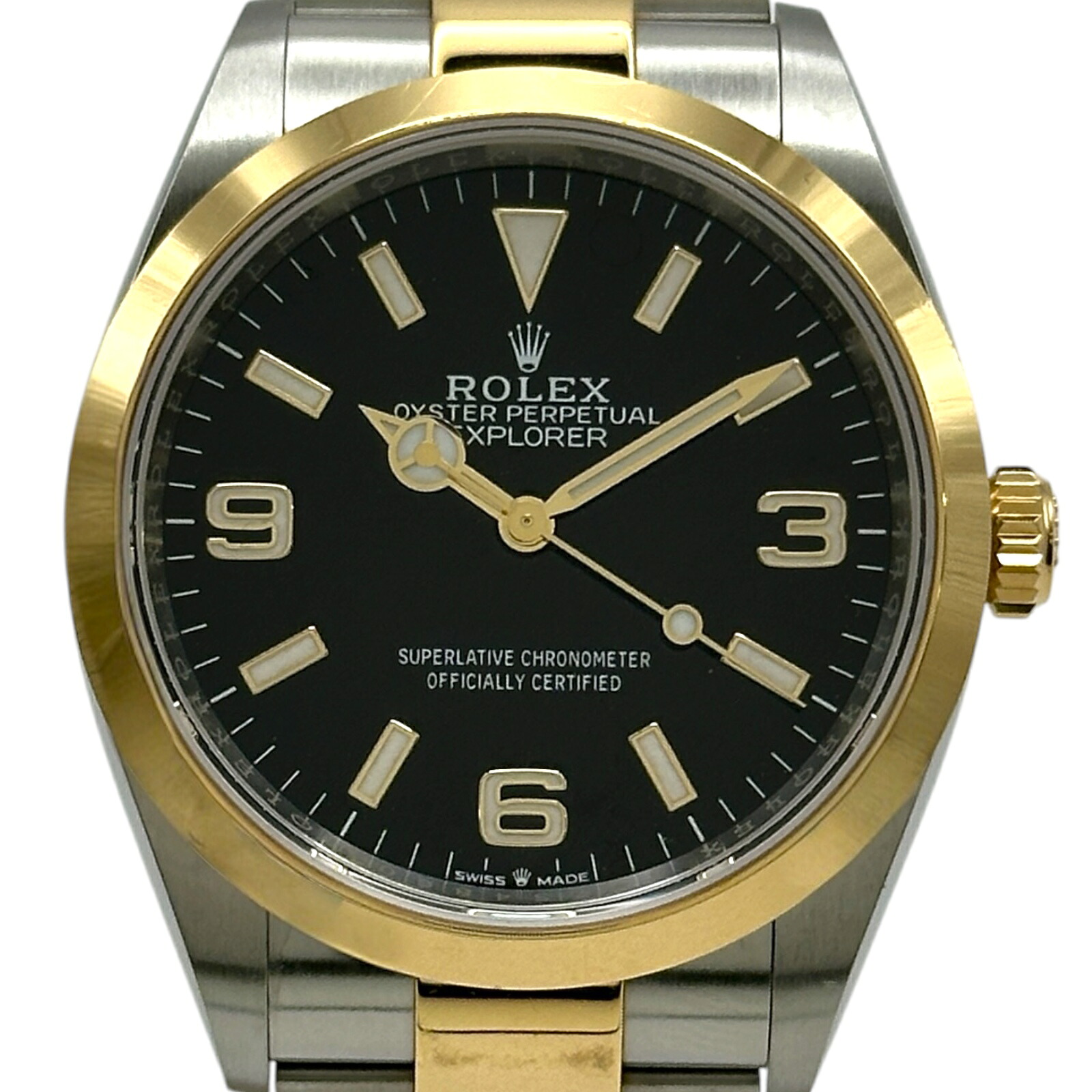 ロレックス ROLEX エクスプローラー36 124273 ブラック ゴールド/ステンレススチール 自動巻き メンズ 腕時計【中古】｜OKURA（おお蔵）店