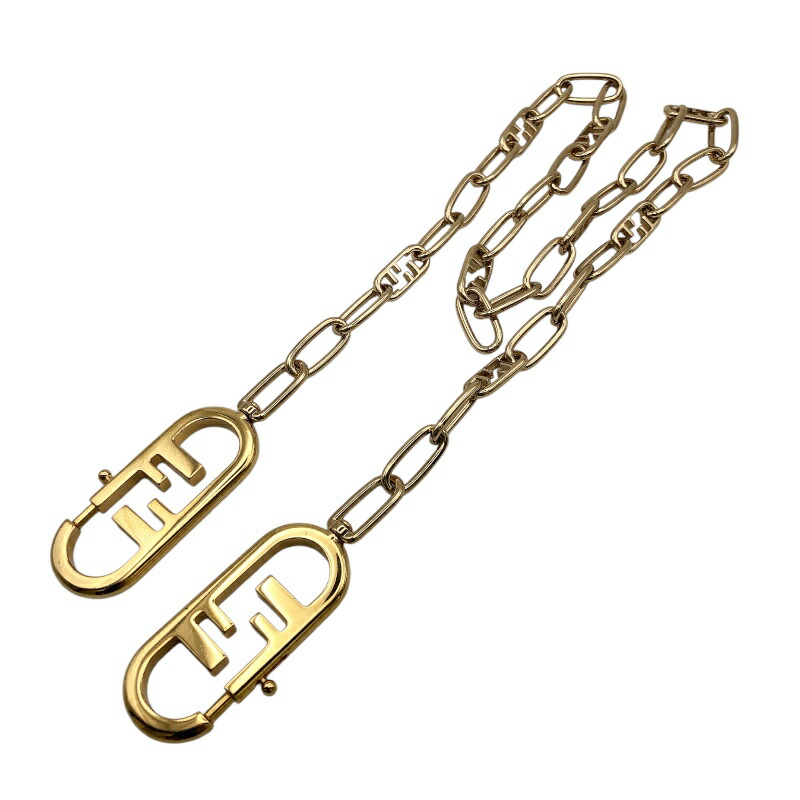 【6/1～ 最大限度30,000円OFF引き換え証！】フェンディ FENDI ストラップチェーンショルダー 8AV371AHO5F0CFK ゴールド 金属元素 レディース ストラップ【中古】