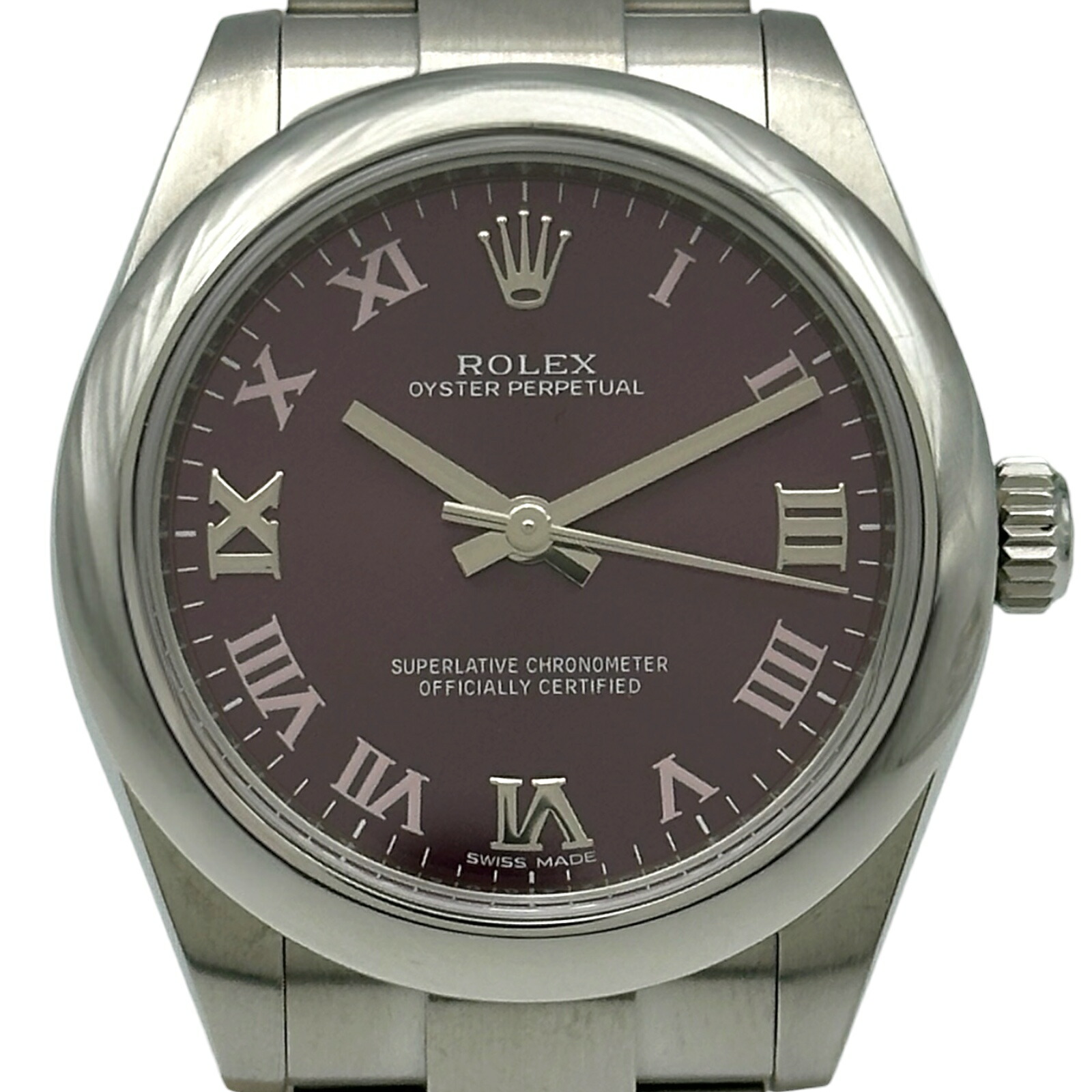 ロレックス ROLEX オイスターパーペチュアル31 177200 赤いこと葡萄 ステンレス鋼スチール写真 自動小銃一巻き レディース ウォッチ【中古】