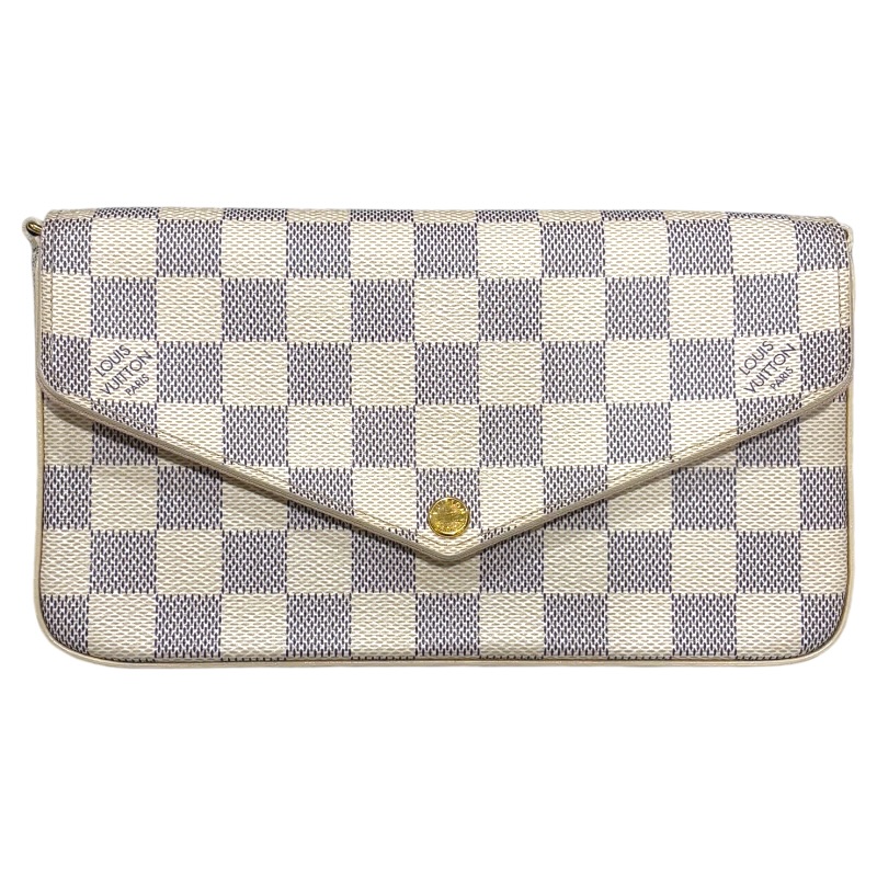 【6/1～ 最大限度30,000円OFF引き換え証！】ルイ・ヴィトン LOUIS VUITTON ポシェット・フェリシー N63106 白いこと ダミエ・アズール レディース ショルダーバッグ【中古】