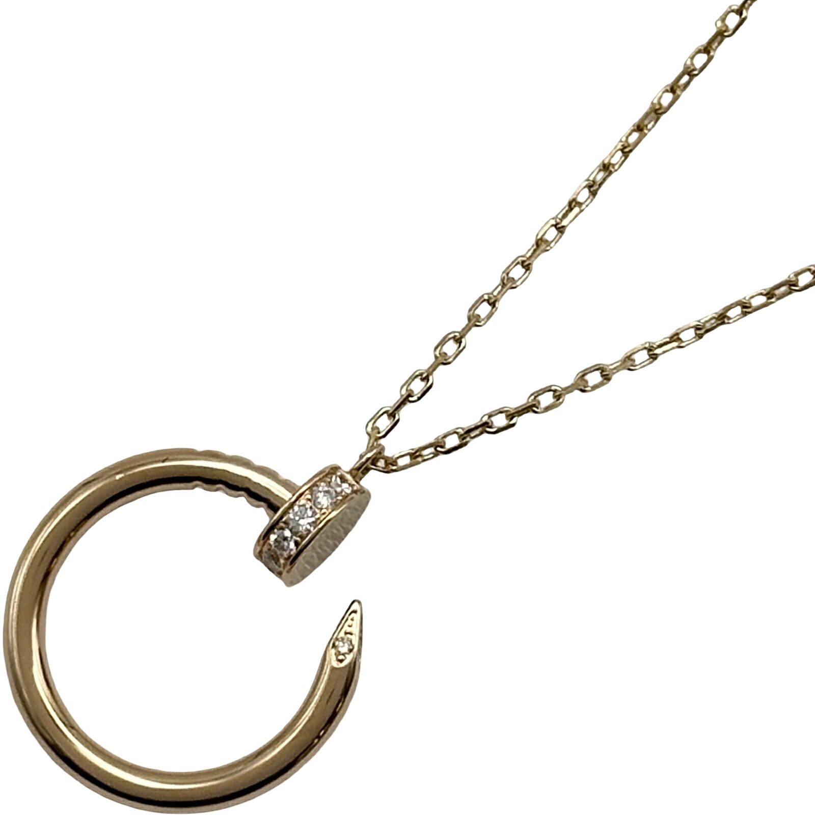 カルティエ Cartier ジュストアンクルダイヤネックレス ピンクゴールド Au750 ダイヤモンド ジュエリー【中古】