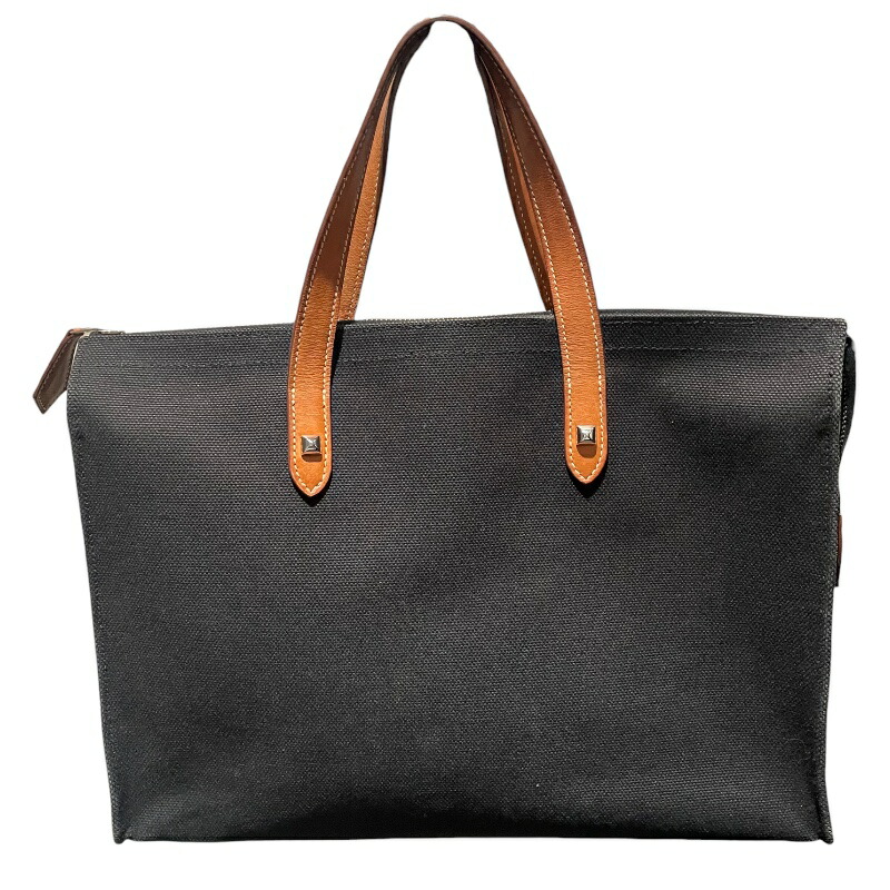 エルメス HERMES カバスミラ □K刻印 ブラック/ゴールド金具 トワル・レザー レディース トートバッグ【中古】｜OKURA（おお蔵）店