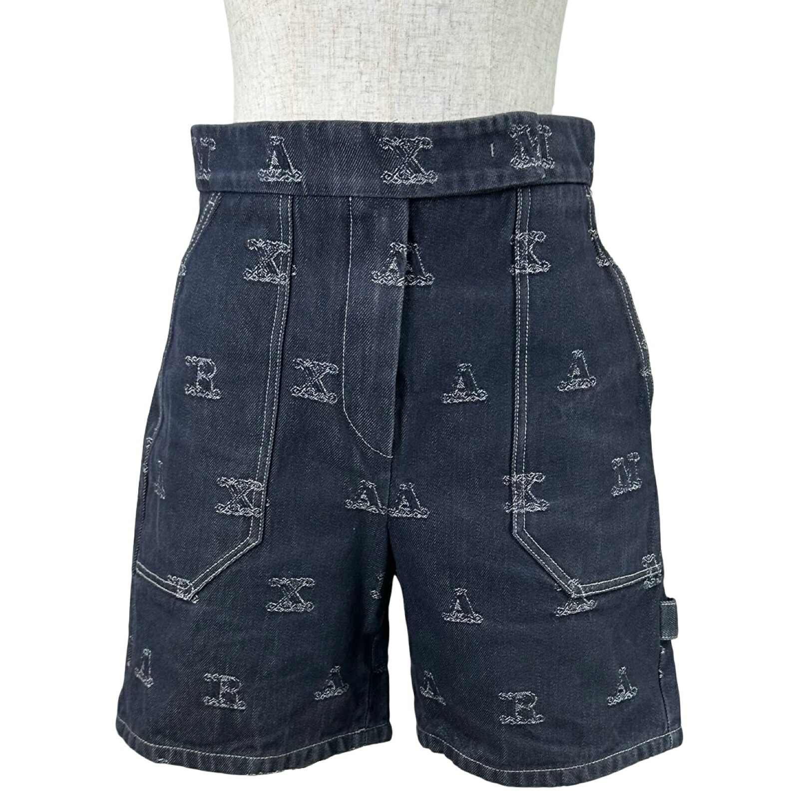 マックスマーラ Max Mara ロゴデニムショートパンツ 114103286 インディゴ ジーンズ レディース 遊撃手ズボン下【中古】 ボトムス-レディースファッション