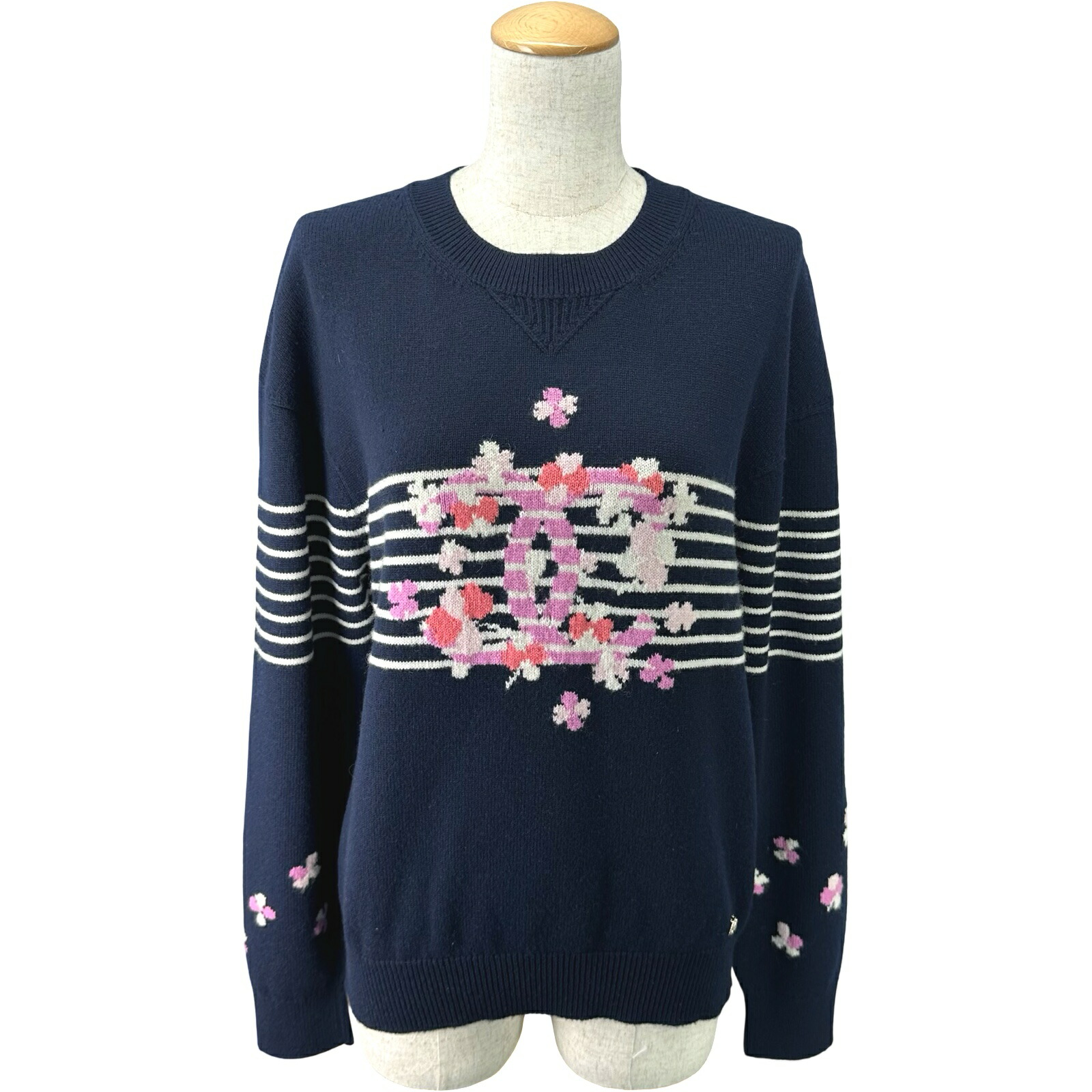 シャネル CHANEL ココマークカシミヤニットセーター P76927 米国海軍 カシミール レディース スウェーター【中古】