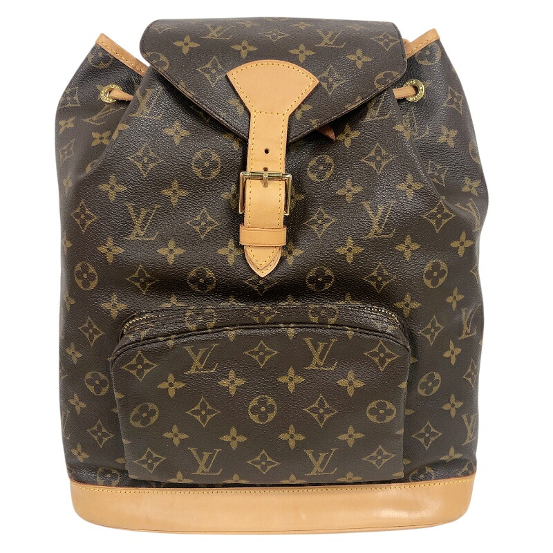 【6/1～ 最大限度30,000円OFFクーポン券！】ルイ・ヴィトン LOUIS VUITTON モン掏摸GM M51135 赤銅色 PVC モノグラム ユニ一発やる 背嚢・デイパック【中古】