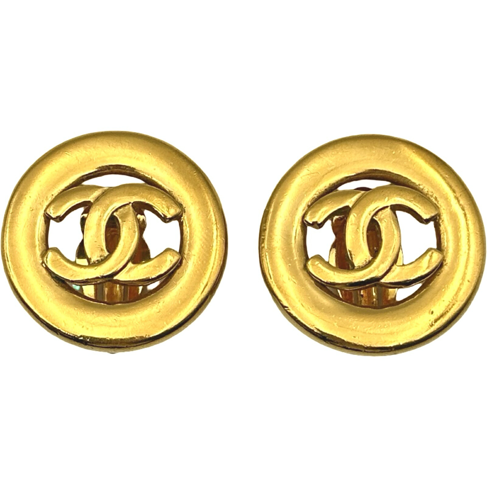 シャネル CHANEL ココマーク サークルイヤリング ゴールド メタル アクセサリー レディース【中古】