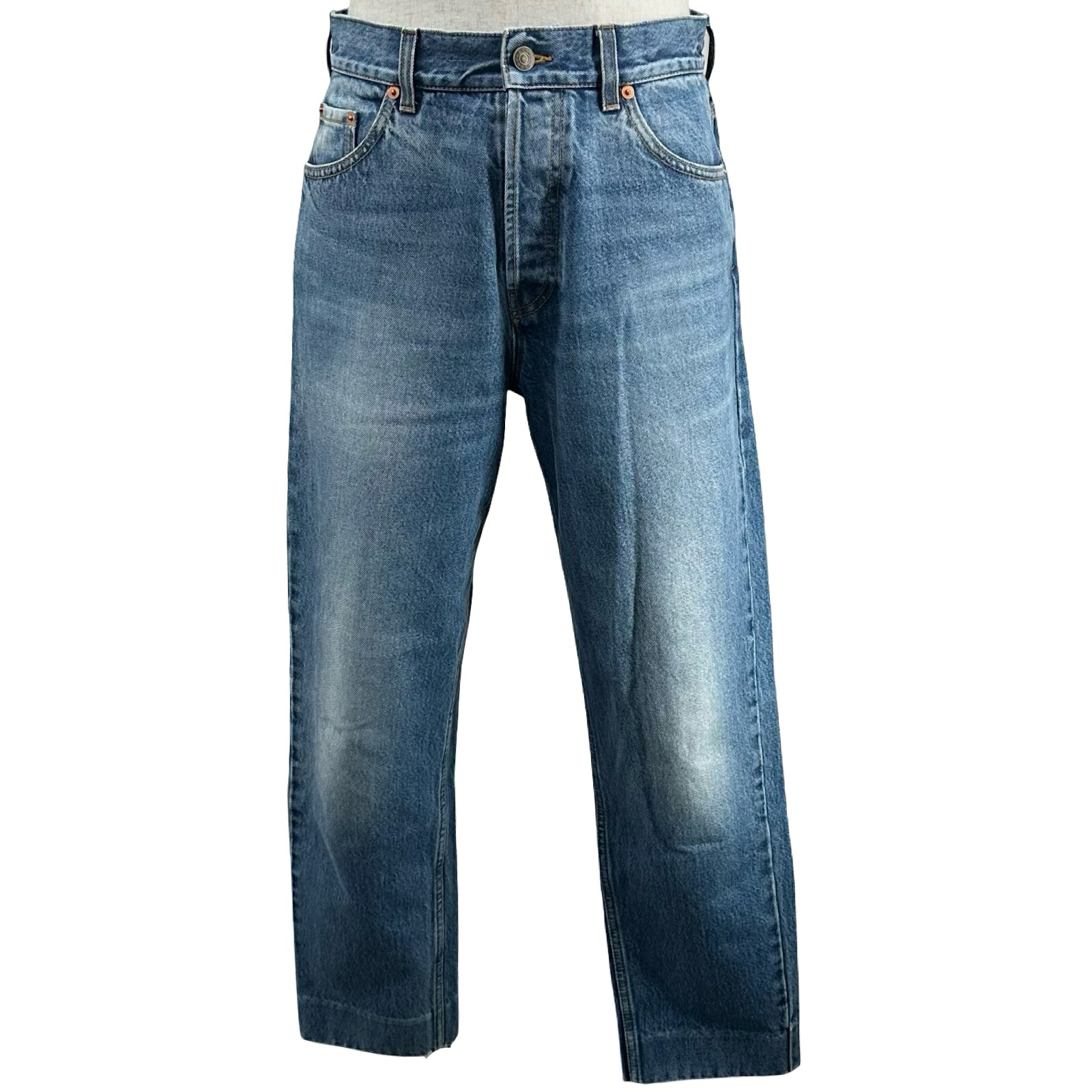 グッチ GUCCI ルーズデニムパンツ 747685 ブルー コットン メンズ デニムパンツ【中古】