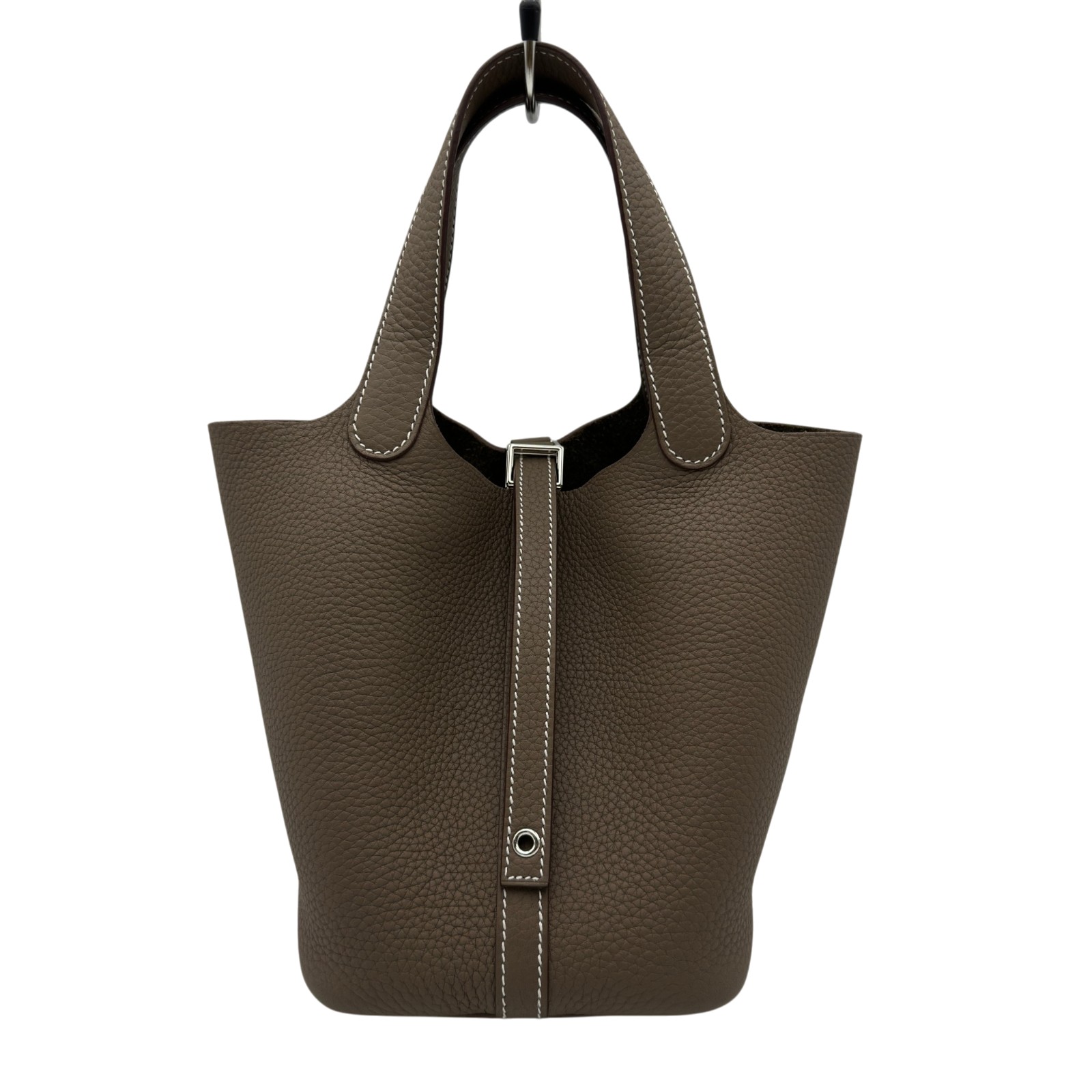 エルメス HERMES ピコタンロックPM K刻 エトゥープ/シルバー金具 トリヨン レディース ハンドバッグ【中古】