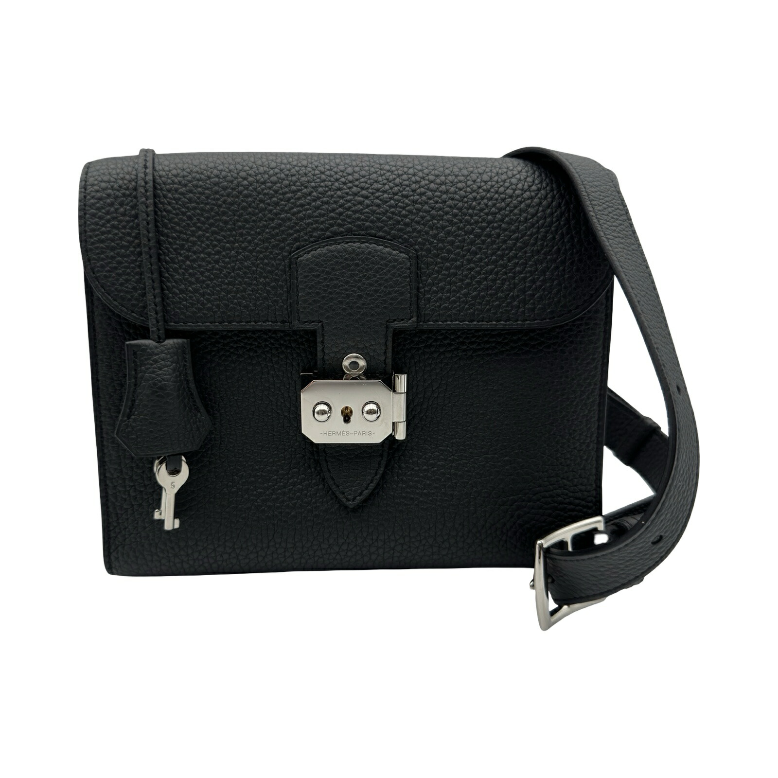 エルメス HERMES サックアデペッシュ21 B刻 ブロン しろがね色金具 トリヨンクレマンス メンズ ショルダーバッグ【中古】