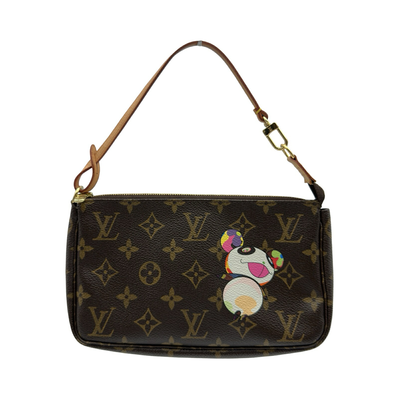 ルイ・ヴィトン LOUIS VUITTON ポシェット・アクセソワール M51981 モノグラム・ジャイアントパンダ・帆布 レディース ショルダーバッグ【中古】