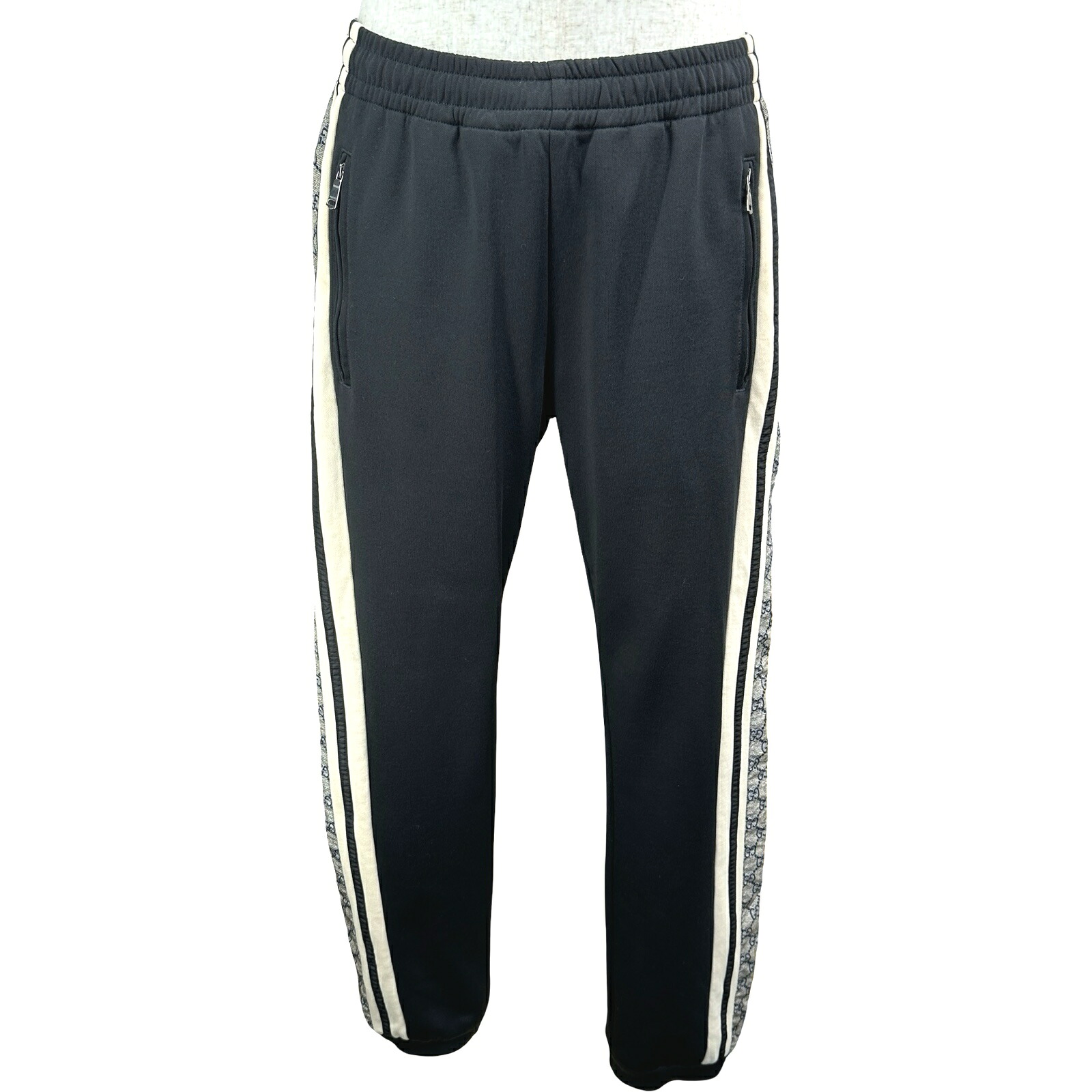 グッチ GUCCI GGライントラックパンツ 545603 ブラック ポリエステル メンズ パンツ【中古】