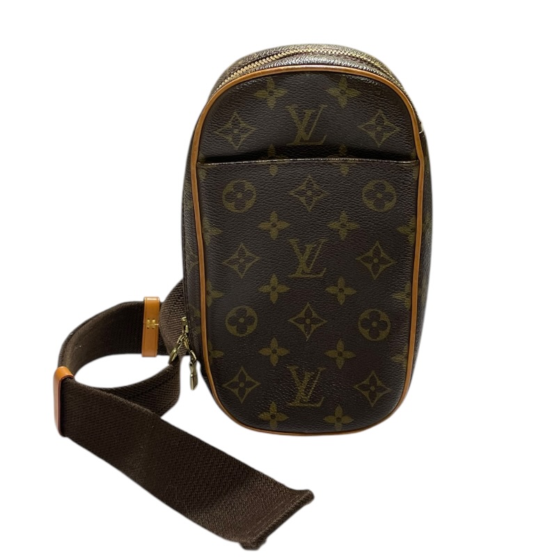 【6/1～ 最大限度30,000円OFFクーポン券！】ルイ・ヴィトン LOUIS VUITTON ポシェット・ガンジュ M51870 赤銅色 モノグラム・校庭 レディース 上半身御徒面子【中古】