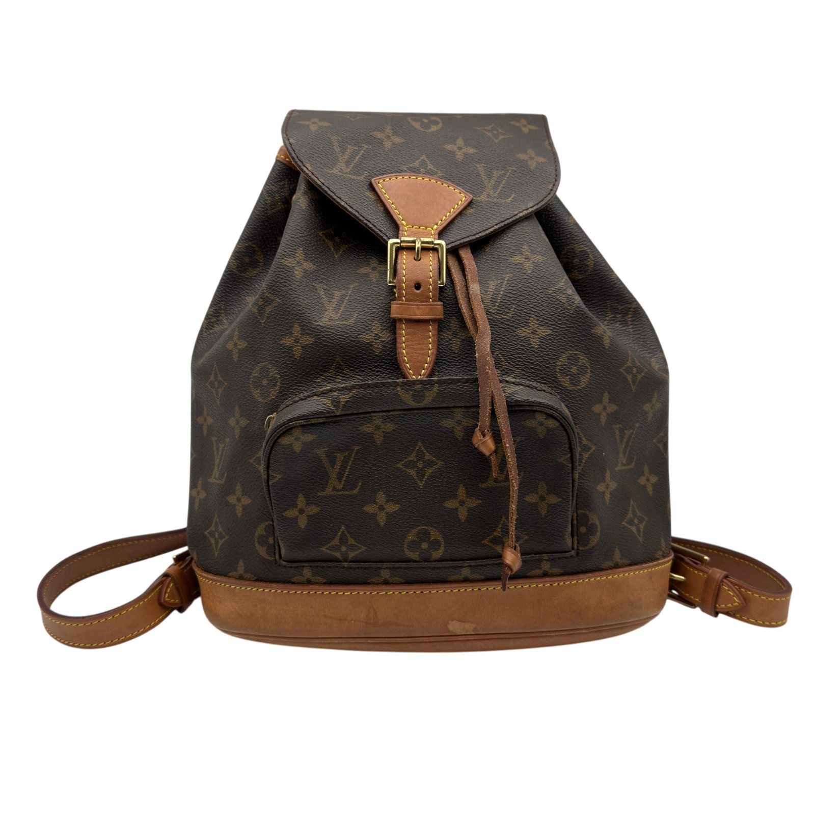 ルイ・ヴィトン LOUIS VUITTON モン掏摸MM M51136 赤銅色 モノグラム帆布 レディース 背嚢・デイパック【中古】