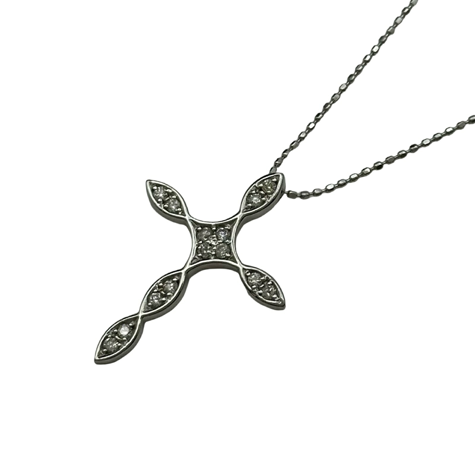 ダイヤモンドネックレス ホワイトゴールド K18/ダイヤモンド ジュエリー【中古】｜OKURA（おお蔵）店