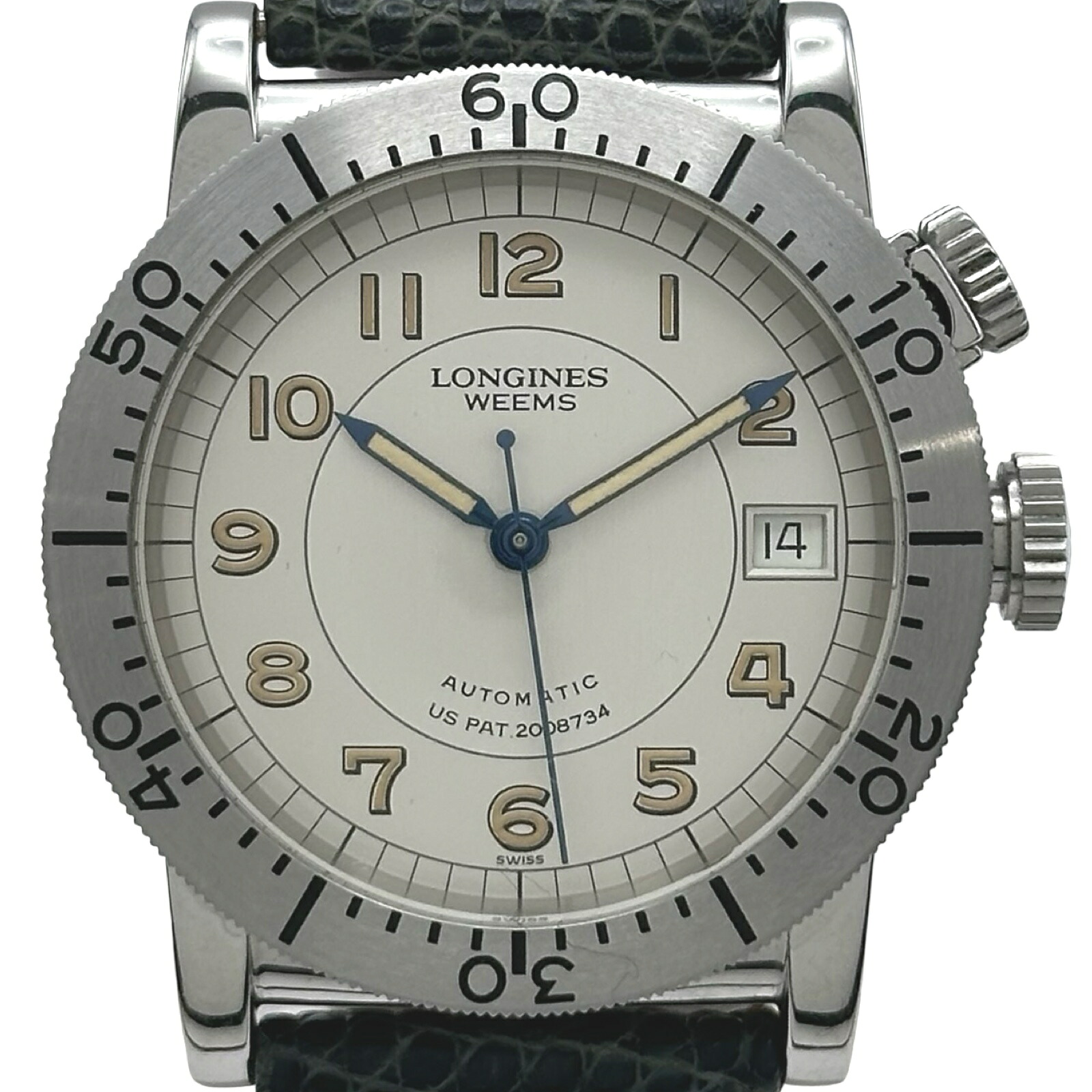 ロンジン LONGINES ウィームス 地球3000本制限事項 L2.608.4 しろがね色 ステンレス鋼スチール写真 自動小銃一巻き メンズ ウオッチ【中古】