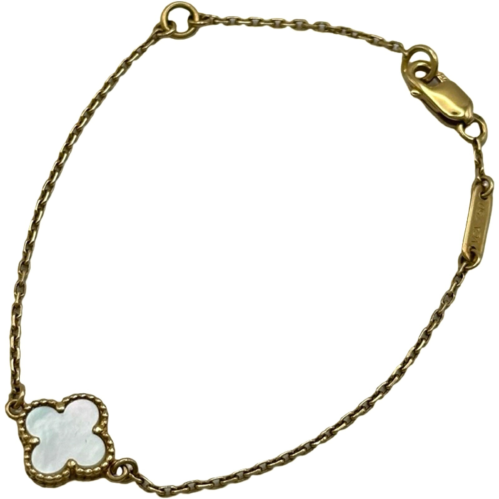 ヴァンクリーフ＆アーペル Van Cleef & Arpels スウィートアルハンブラブレスレット ゴールド 750/マザーオブパール ジュエリー【中古】｜OKURA（おお蔵）店