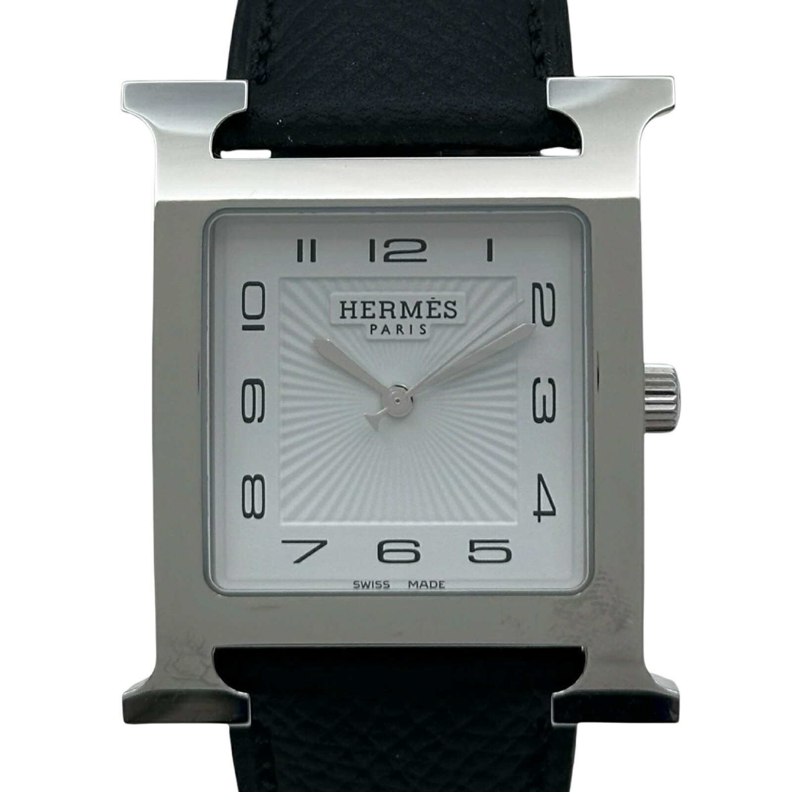 エルメス HERMES H携帯時計 HH1.810 白いこと ステンレス鋼スチール写真 石英 メンズ ウォッチ【中古】