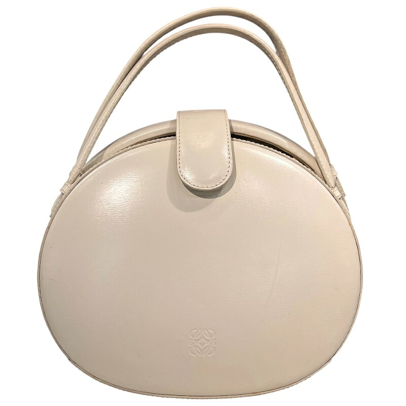 ロエベ LOEWE ラウンドハンドバッグ アイボリー レザー レディース ハンドバッグ【中古】|OKURA(おお蔵)店