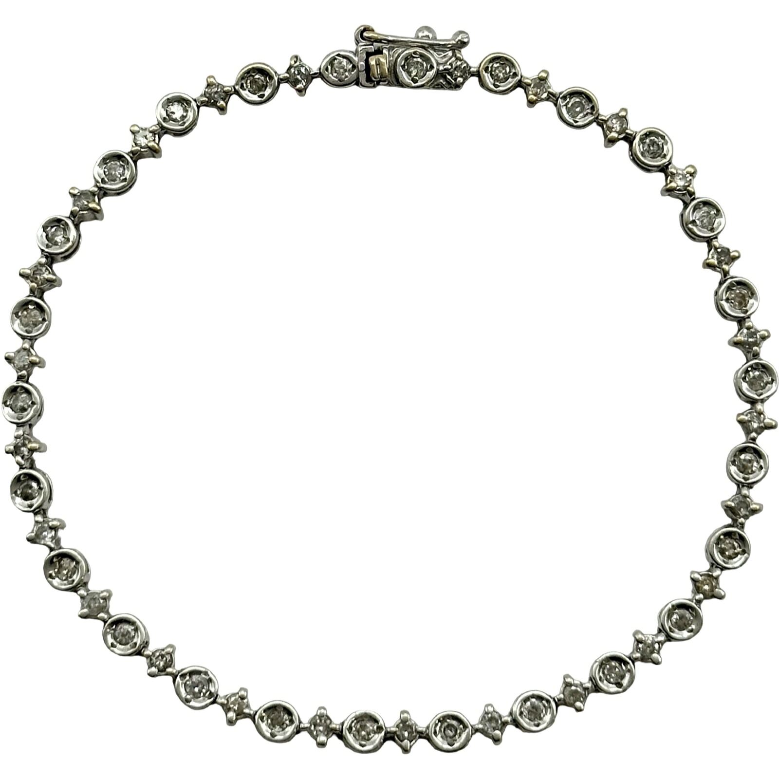 ダイヤモンドブレスレット ホワイトゴールド K18 ダイヤモンド ジュエリー【中古】|OKURA(おお蔵)店