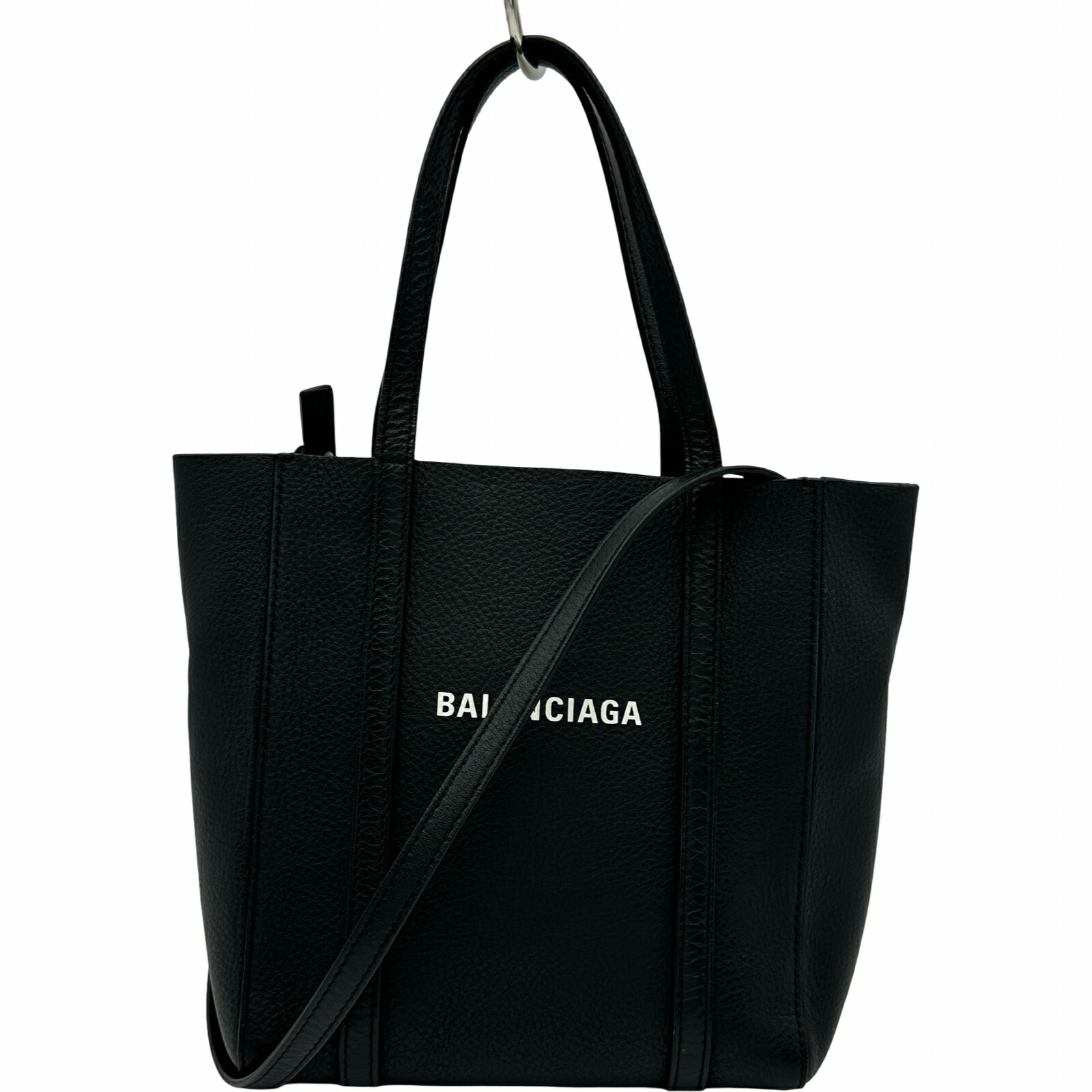 バレンシアガ BALENCIAGA エブリデイトートXXS 551815 黒いこと なめし革 レディース トートバッグ【中古】 バッグ-レディースバッグ