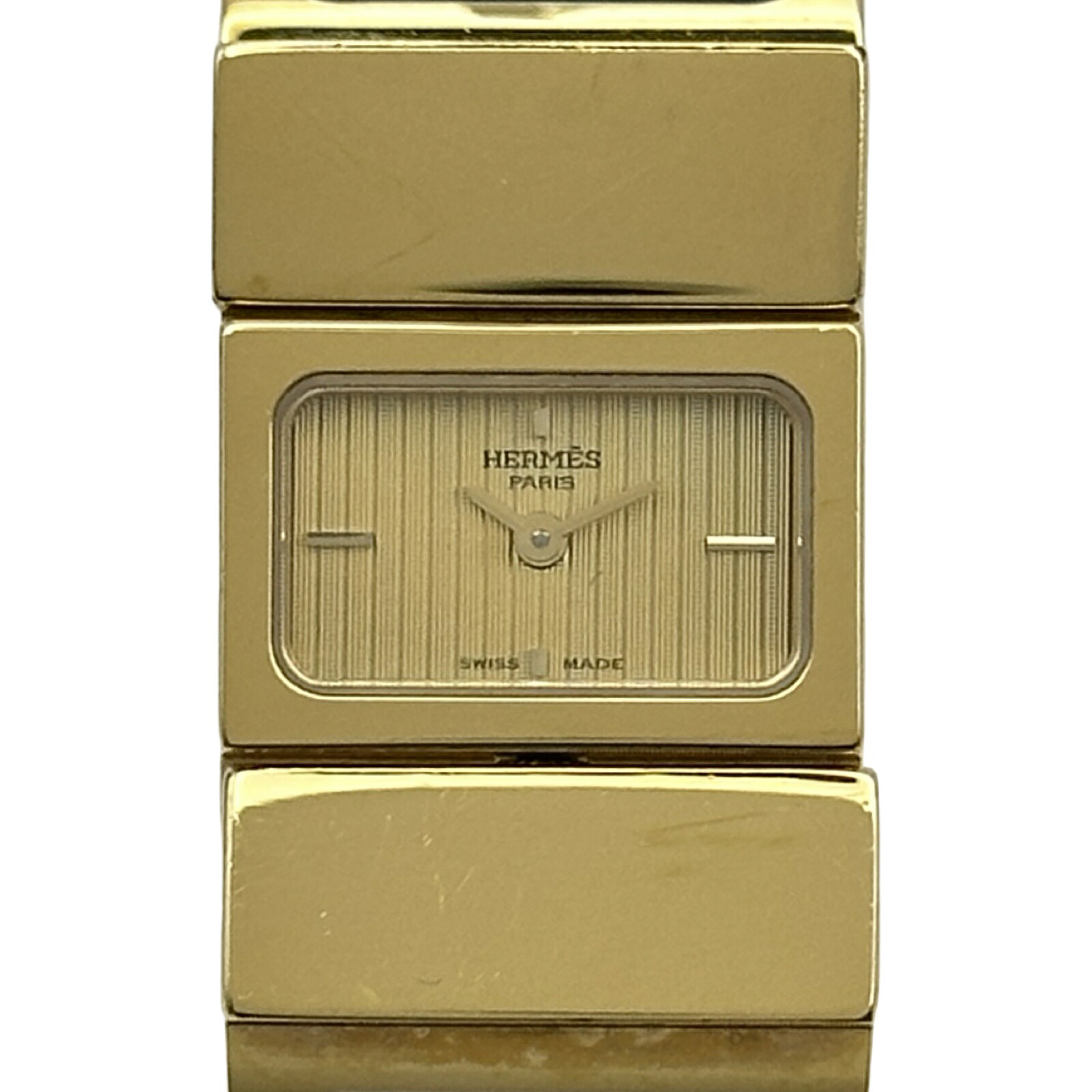 エルメス HERMES ロケ LO1.201 ゴールド メッキ レディース ウォッチ【中古】
