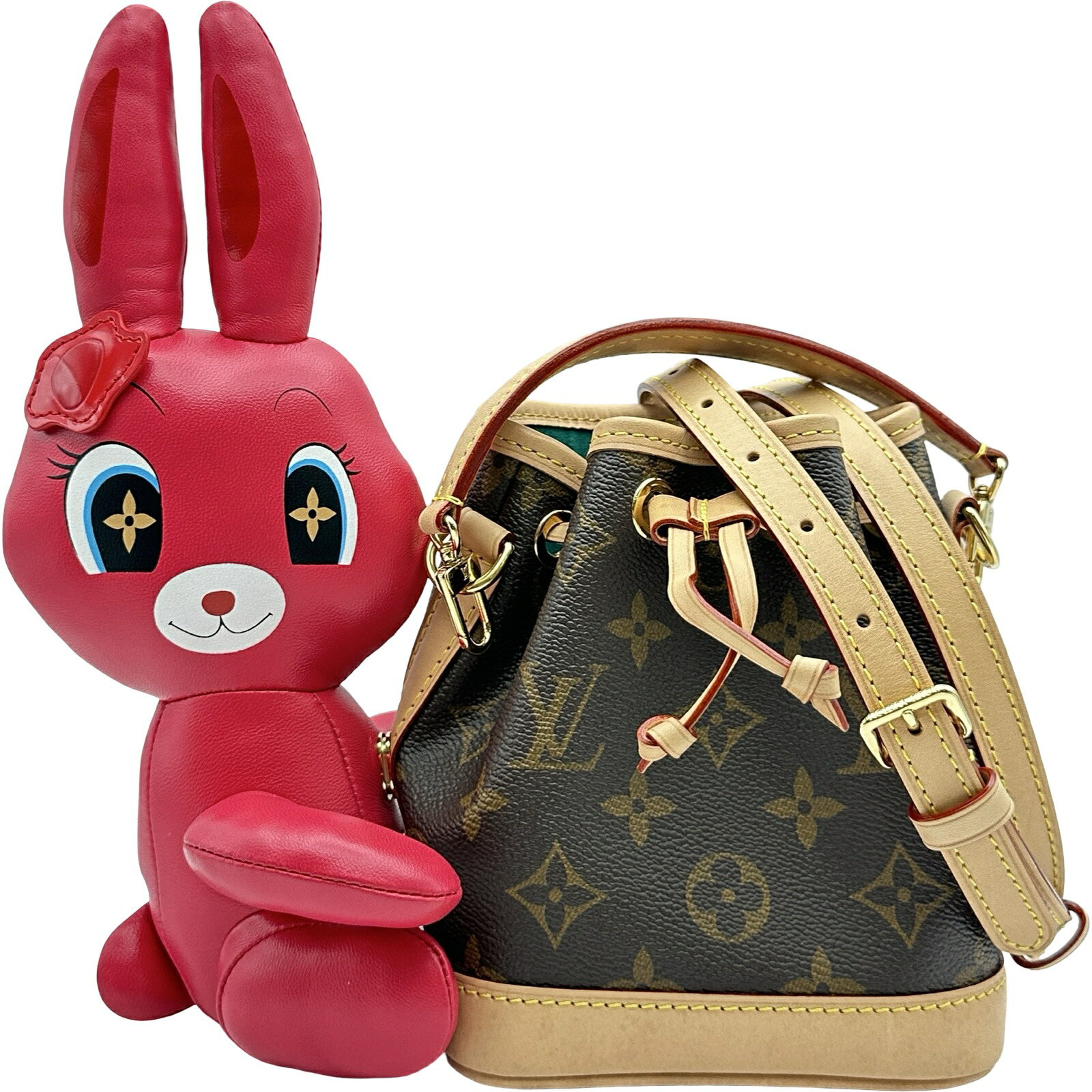 ルイ・ヴィトン LOUIS VUITTON ナノ・ノエ M11305 赤銅色 モノグラム（アニモグラム） レディース ショルダーバッグ【中古】 ショルダーバッグ・メッセンジャーバッグ-レディースバッグ