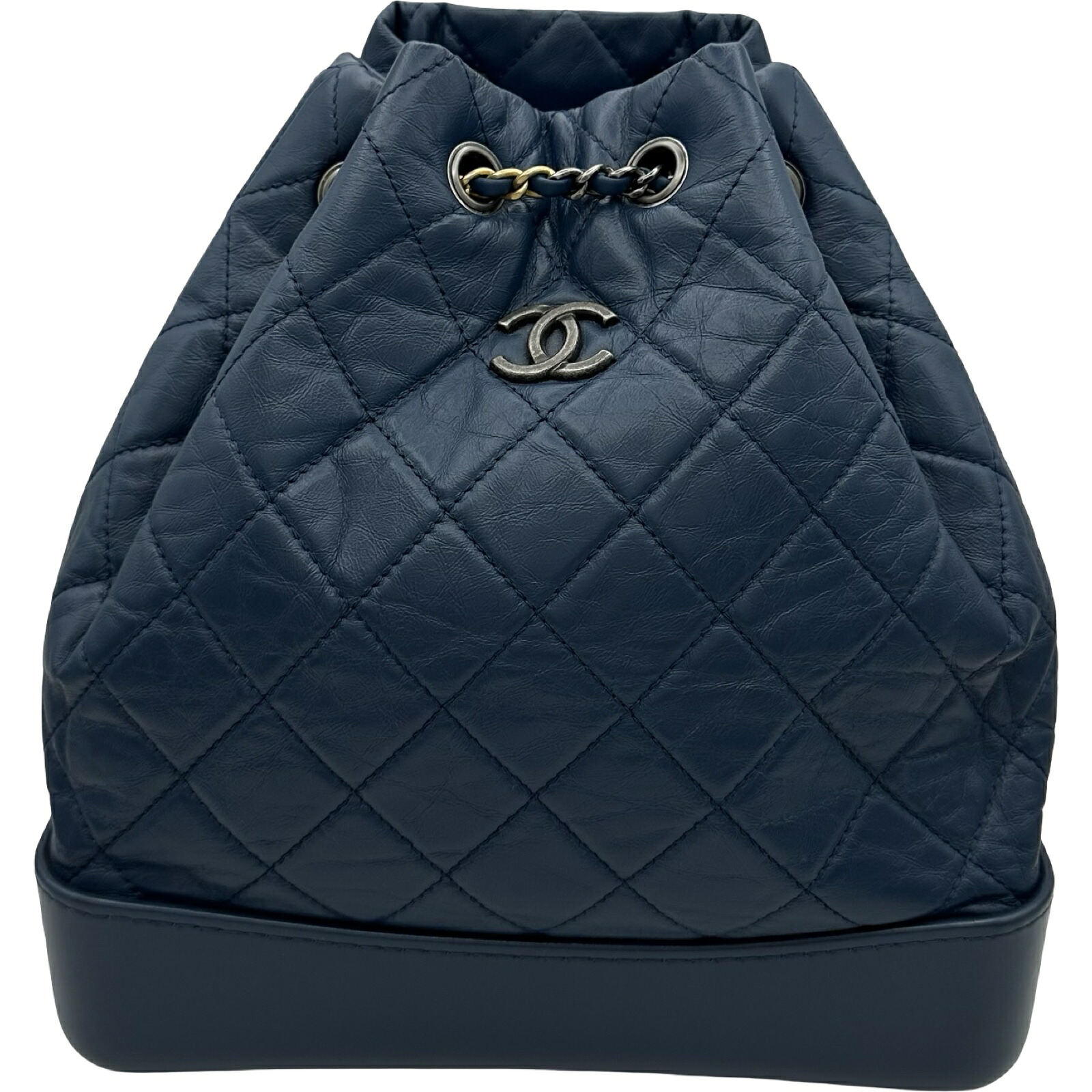 シャネル CHANEL ガブリエルドゥバッグパック A94485 24番台 青碧 ゴールド/しろがね色金具 エイジドカーフ レディース 背嚢・デイパック【中古】