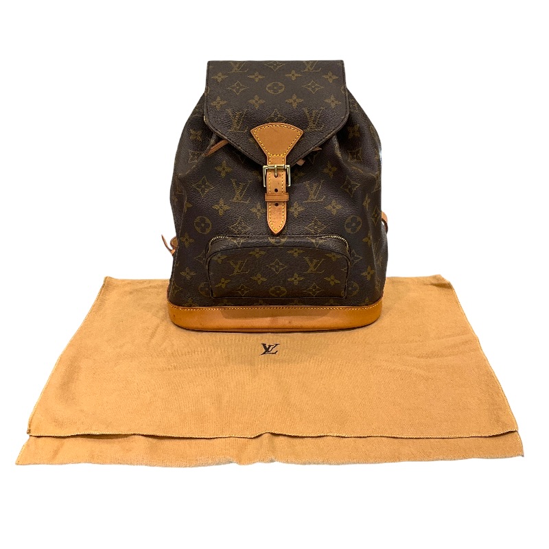 【6/1～ 最大限度30,000円OFF引き換え証！】ルイ・ヴィトン LOUIS VUITTON モン掏摸MM M51136 赤銅色 モノグラム帆布 レディース 背嚢・デイパック【中古】
