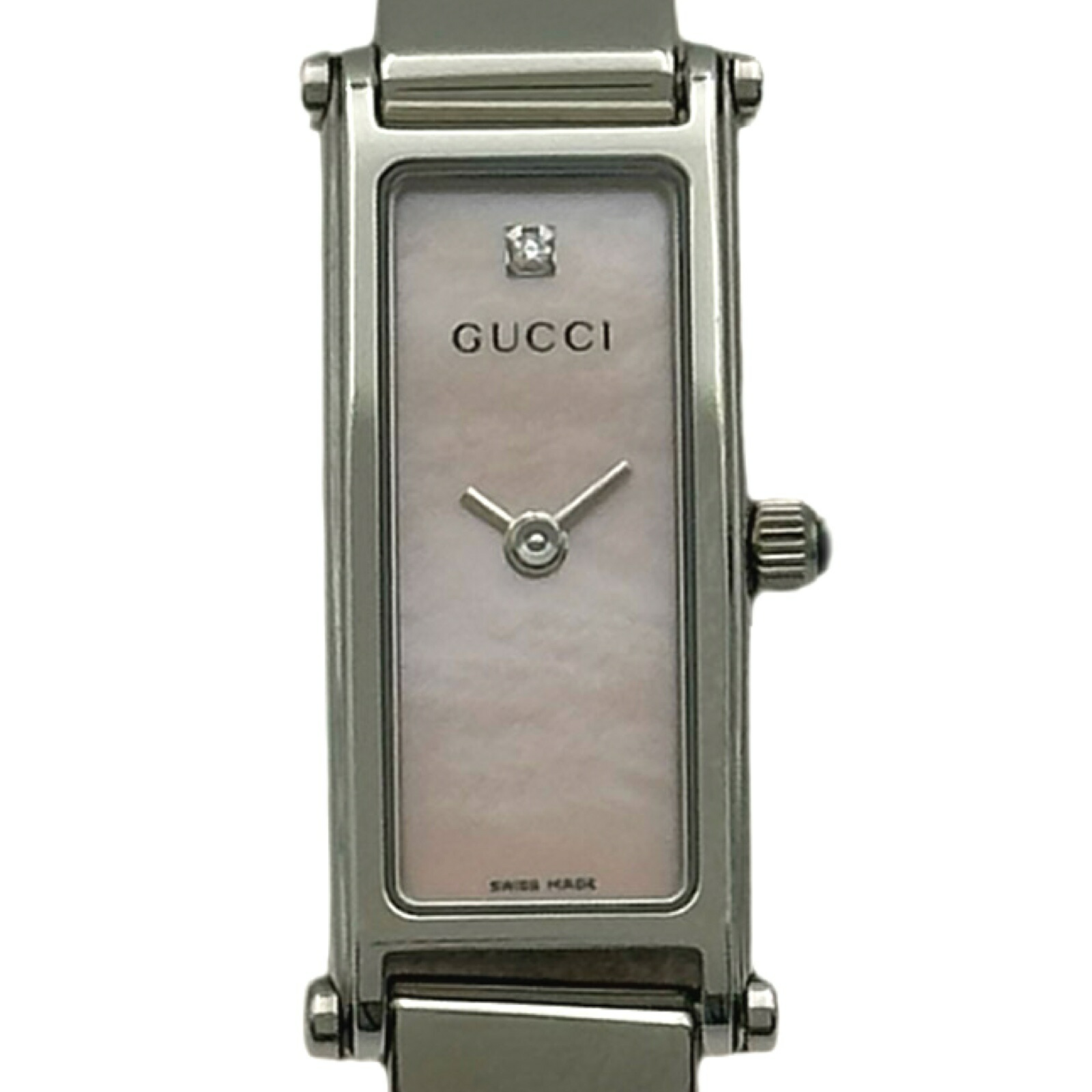 グッチ GUCCI レディースウォッチ 1500L サクラ色外殻 ステンレス鋼スチール写真 石英 レディース ウオッチ【中古】