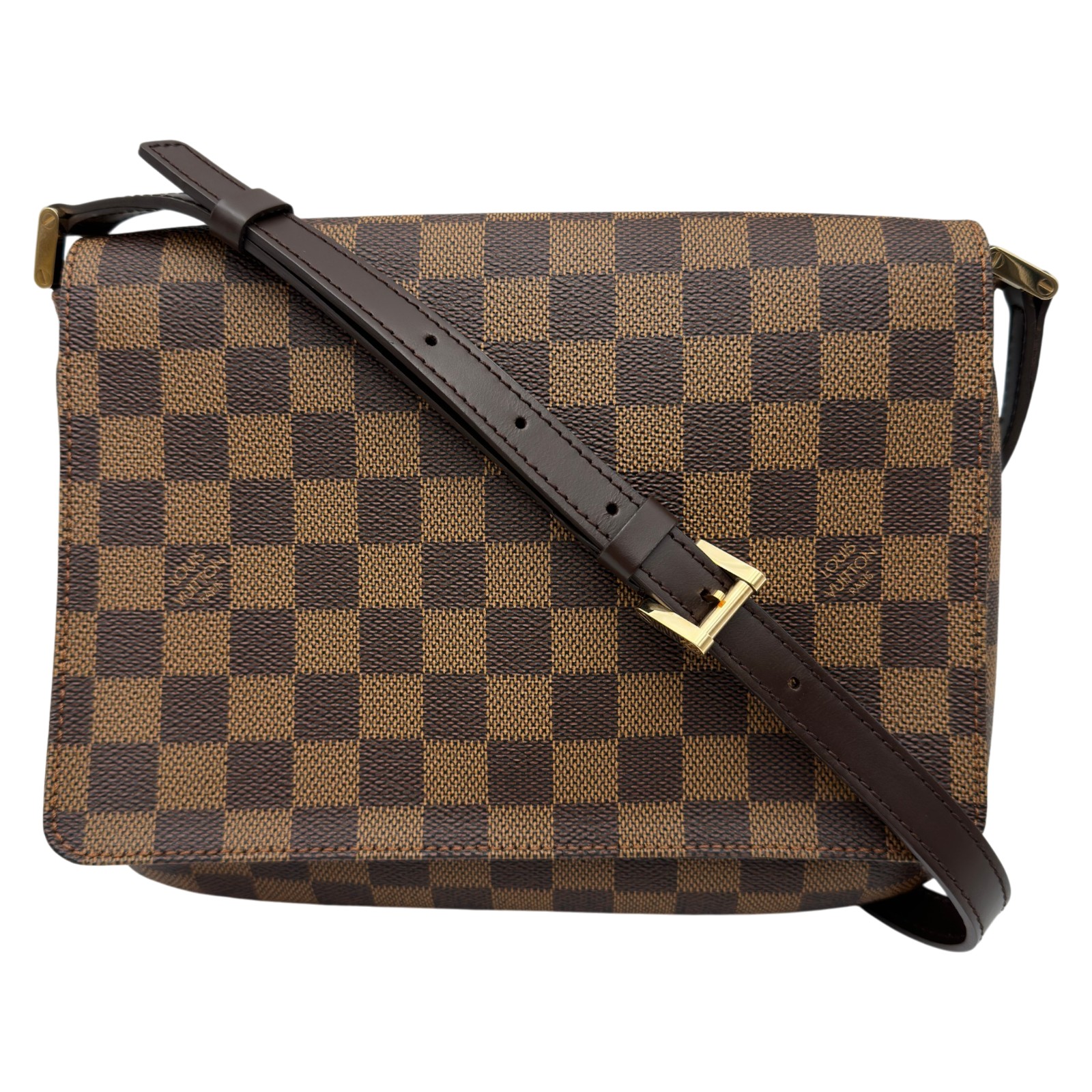 ルイ・ヴィトン LOUIS VUITTON ミュゼット・タンゴ ショート N51255 ブラウン ダミエ/レザー レディース ショルダーバッグ【中古】｜OKURA（おお蔵）店