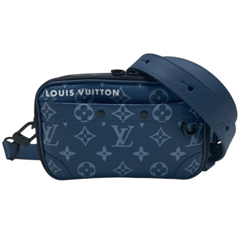 ルイ・ヴィトン LOUIS VUITTON ナノ アルファ・ウェアラブルウォレット Ｍ82801 青色 モノグラム・帆布 レディース ショルダーバッグ【中古】